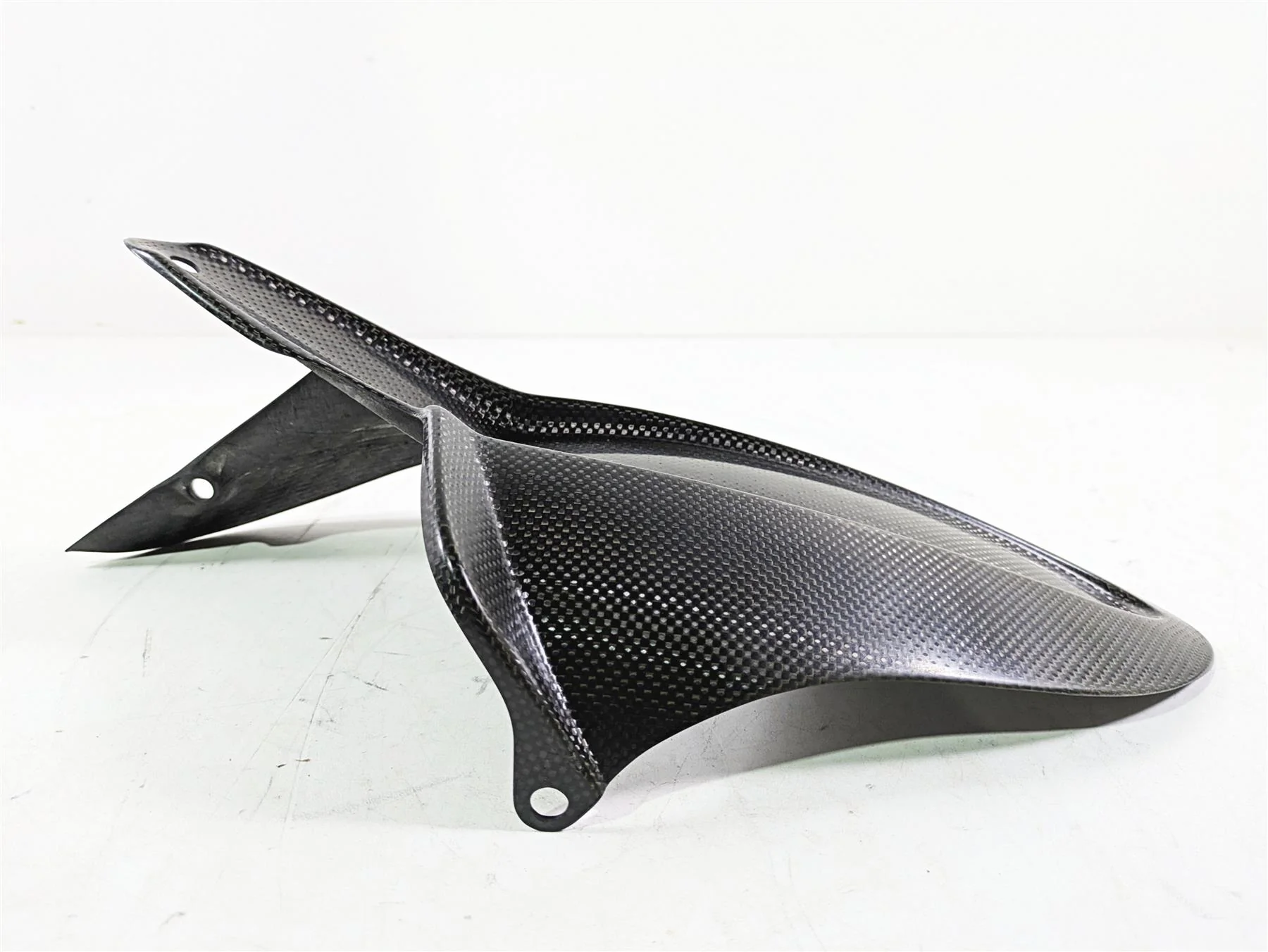 2009 Ducati Monster 1100 S Rear Carbon Fiber Fender Mud Flap 96995109B - Image 4