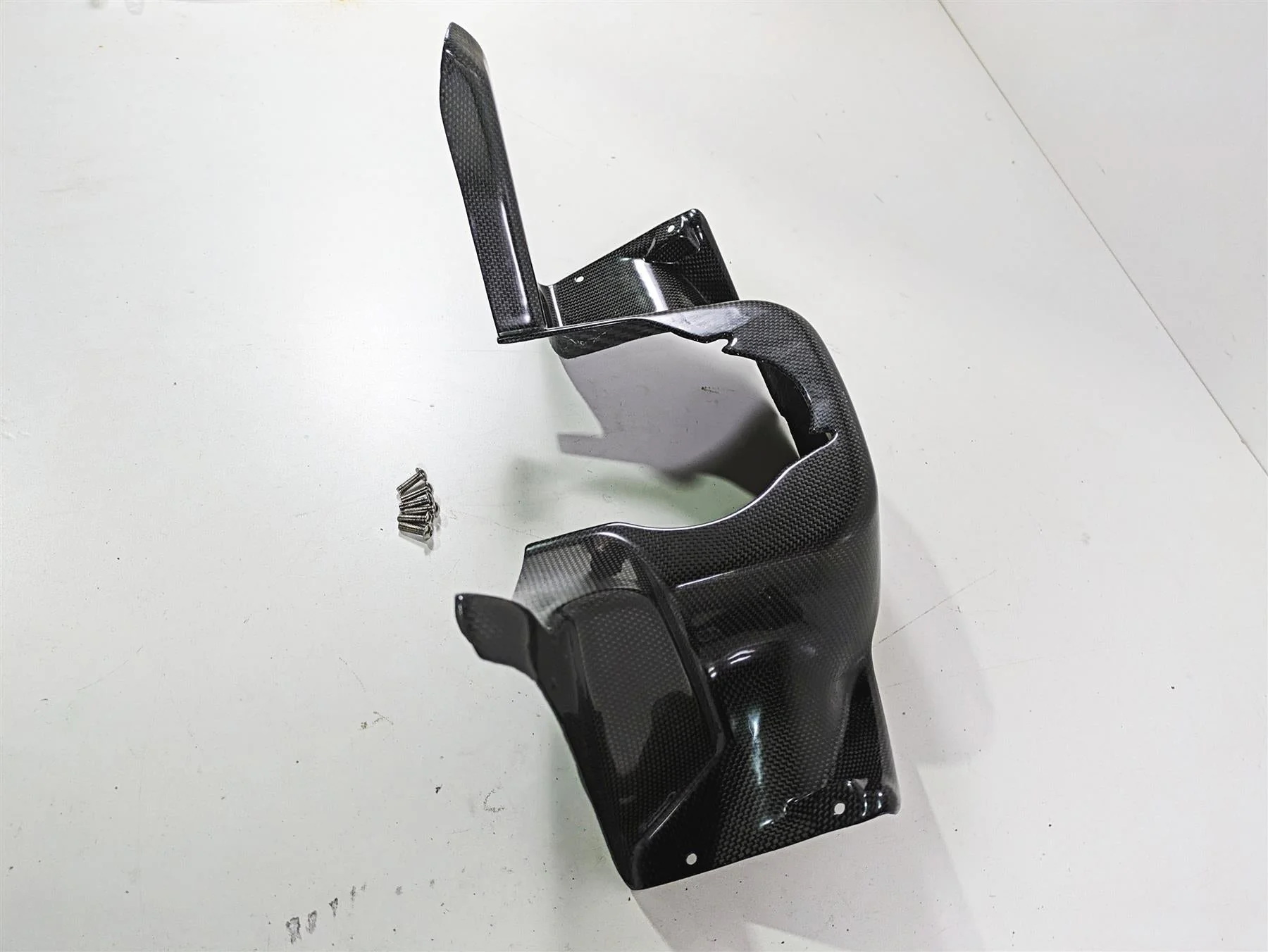 2009 Ducati Multistrada 1100 S Inner Front Carbon Fiber Fairing Cover PM20824 - Image 4