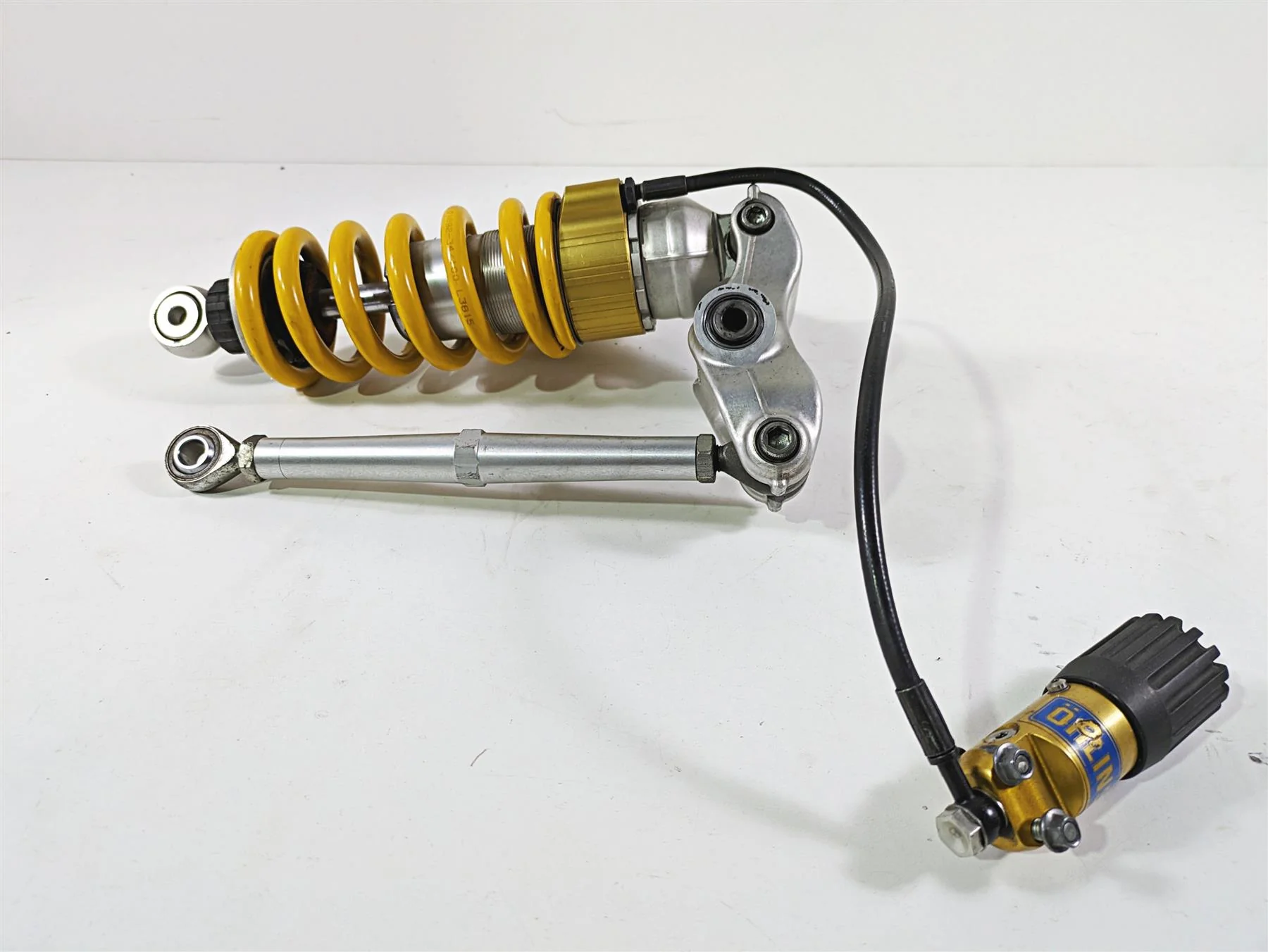2009 Ducati Multistrada 1100 S Ohlins Rear Shock Damper Linkage Set 36520631A - Image 5