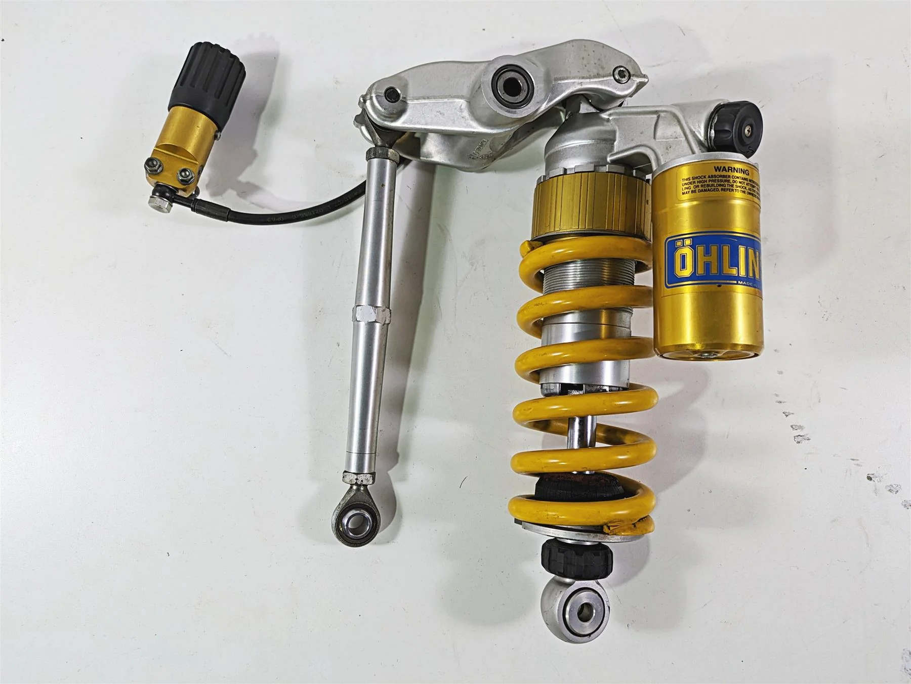 2009 Ducati Multistrada 1100 S Ohlins Rear Shock Damper Linkage Set 36520631A - Image 7