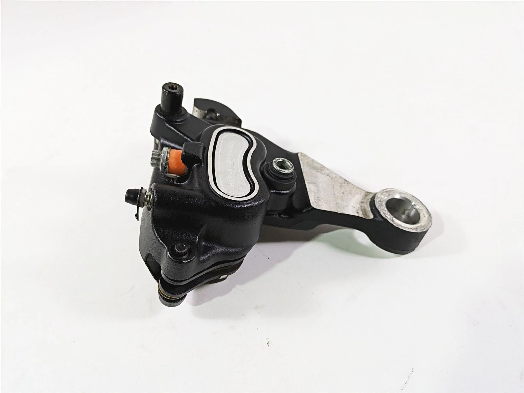 2009 Harley FLSTSB Cross Bones Rear Brake Caliper & Bracket 40908-08 42895-08A - Image 3