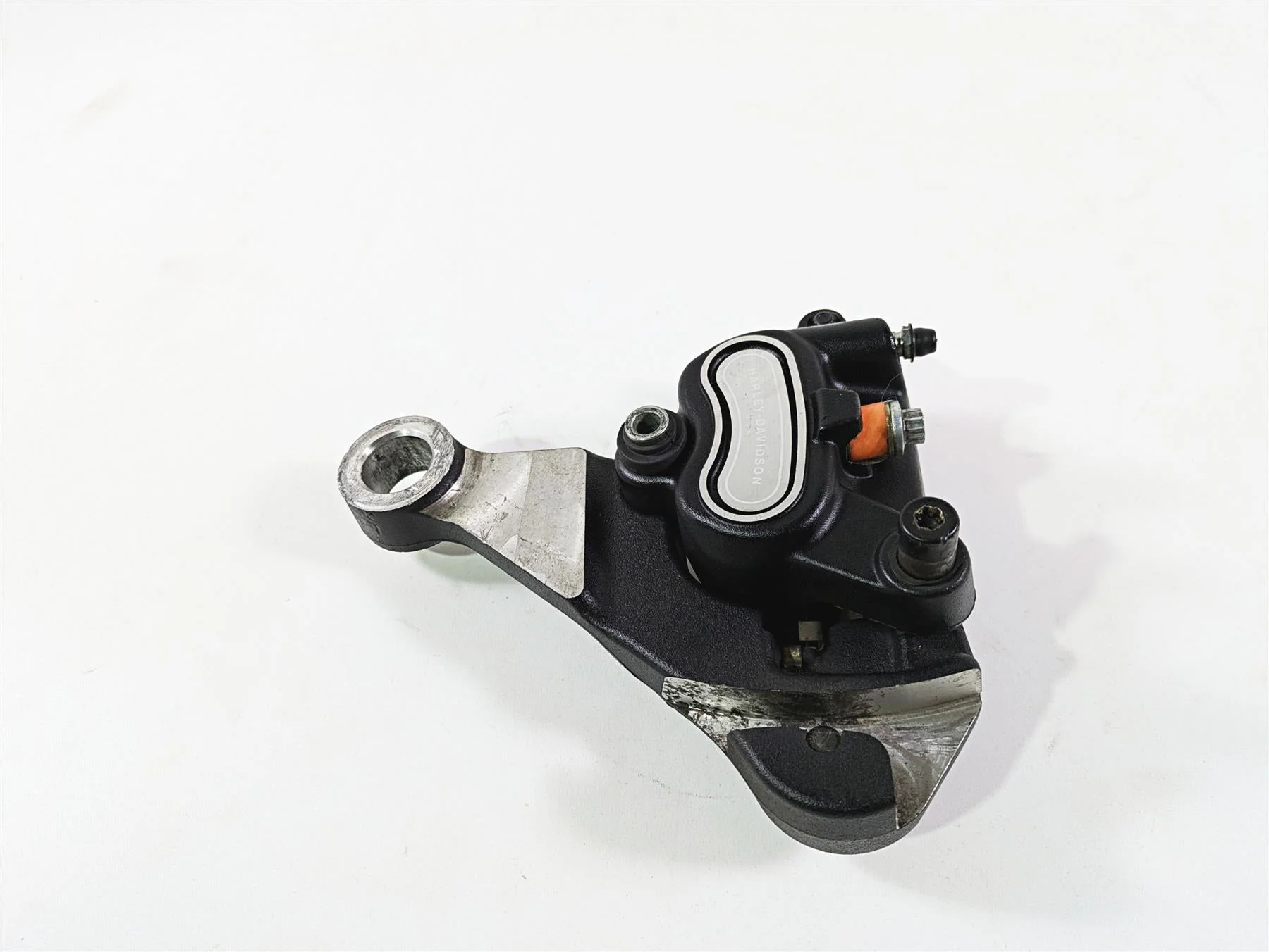 2009 Harley FLSTSB Cross Bones Rear Brake Caliper & Bracket 40908-08 42895-08A - Image 5