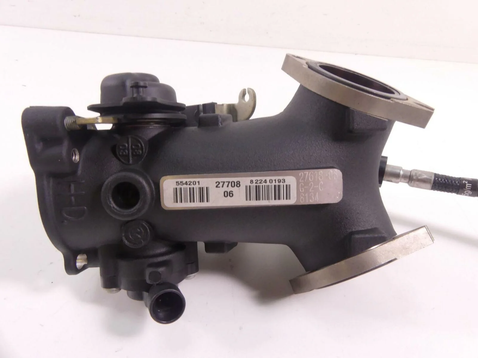 2009 Harley FXCW Softail Rocker Throttle Body Bodies Fuel Injectors 27708-06 - Image 5
