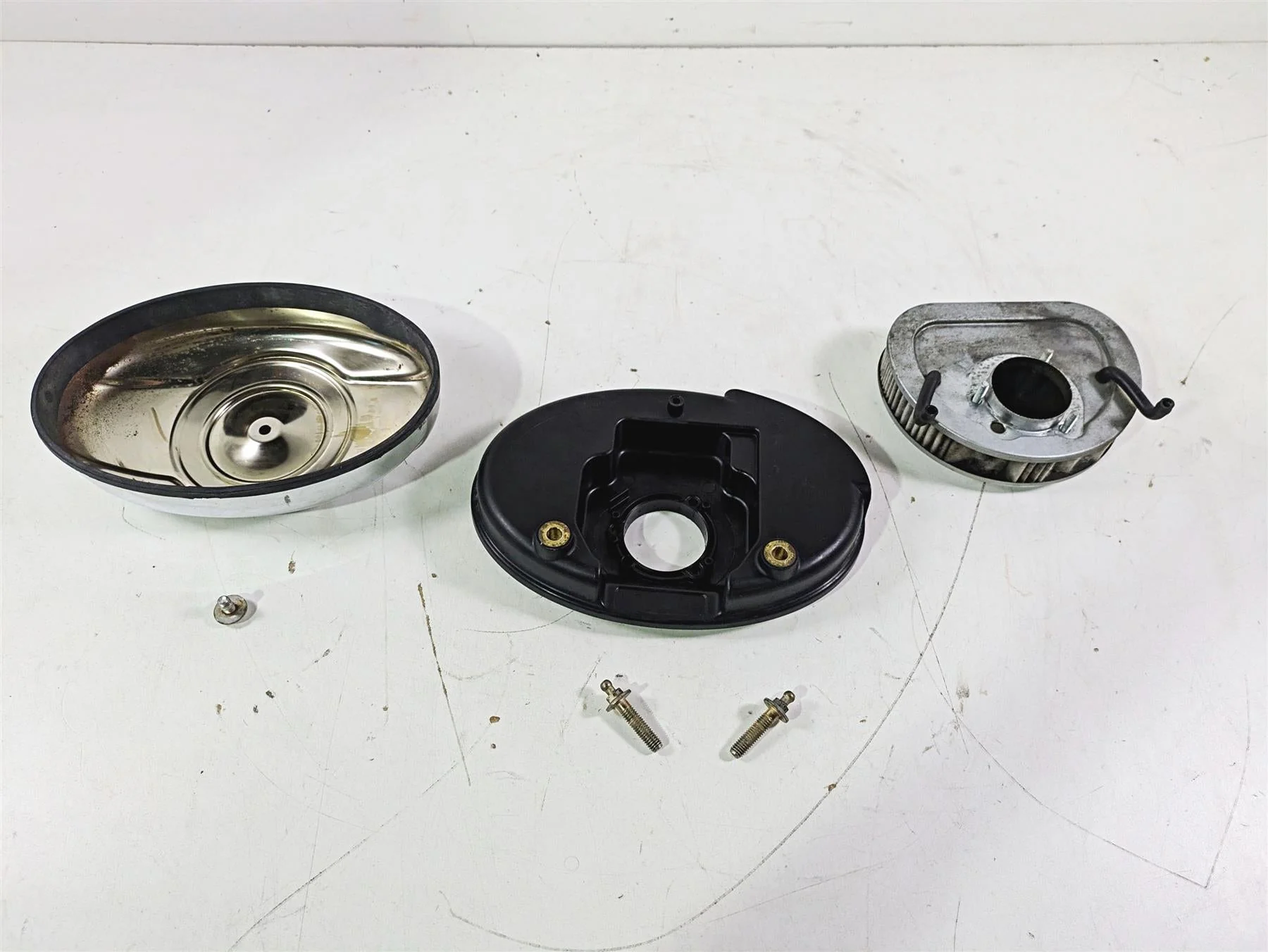 2009 Harley FXCWC Softail Rocker Air Cleaner Breather Filter Set 29581-08 - Image 7