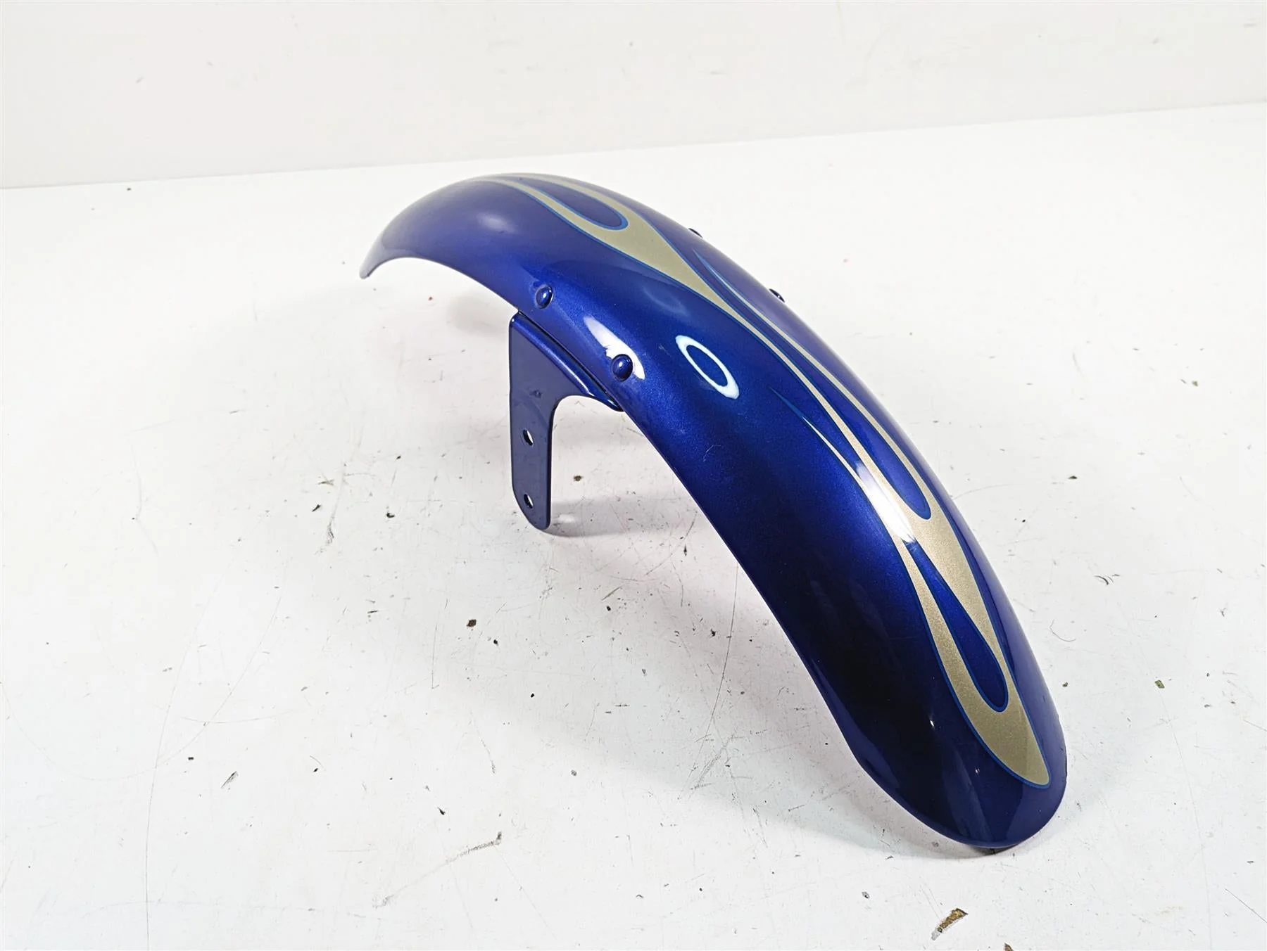 2009 Harley FXCWC Softail Rocker C Front Fender Flame Blue Pearl Deluxe 60158-08 - Image 10