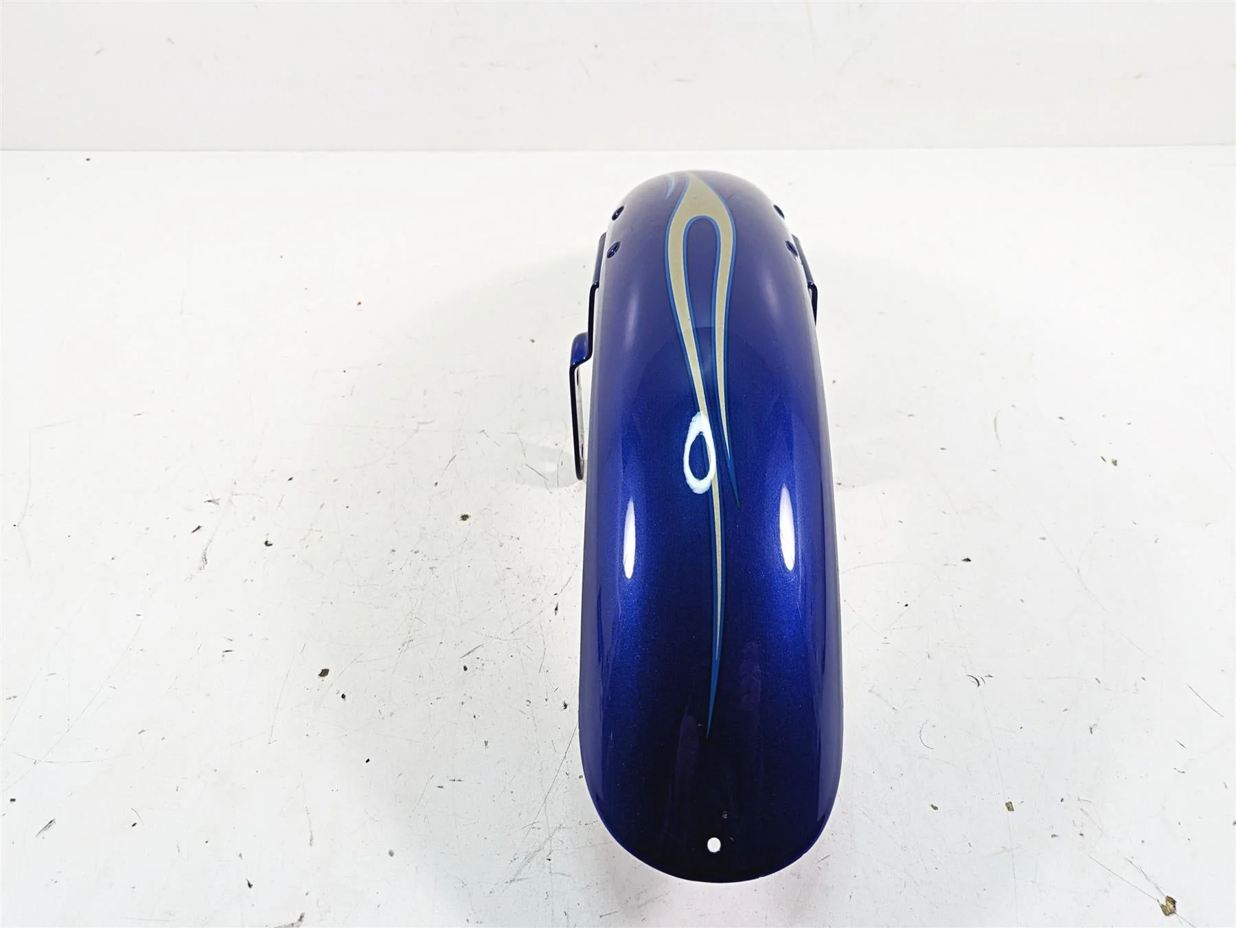 2009 Harley FXCWC Softail Rocker C Front Fender Flame Blue Pearl Deluxe 60158-08 - Image 2