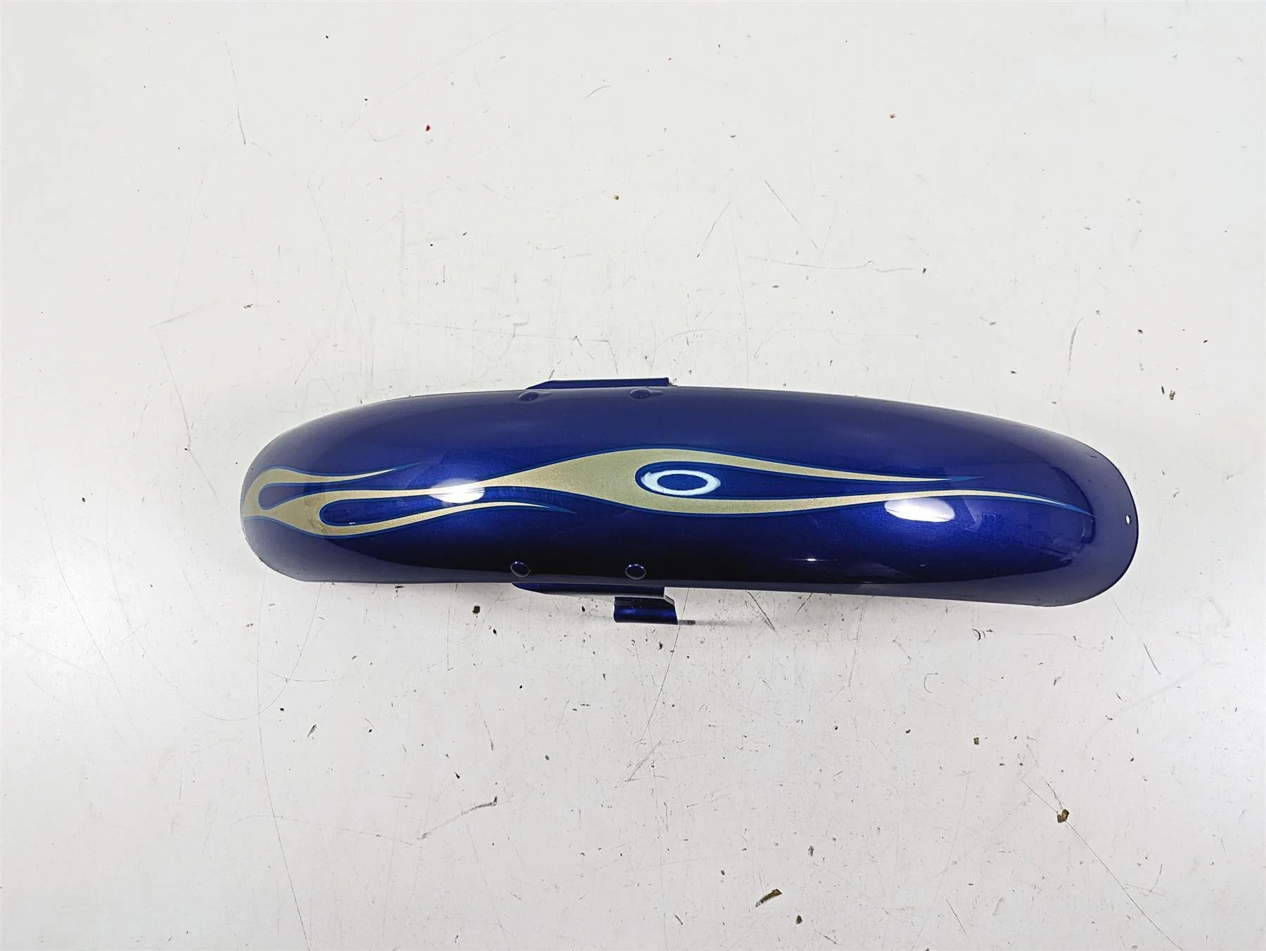2009 Harley FXCWC Softail Rocker C Front Fender Flame Blue Pearl Deluxe 60158-08 - Image 5