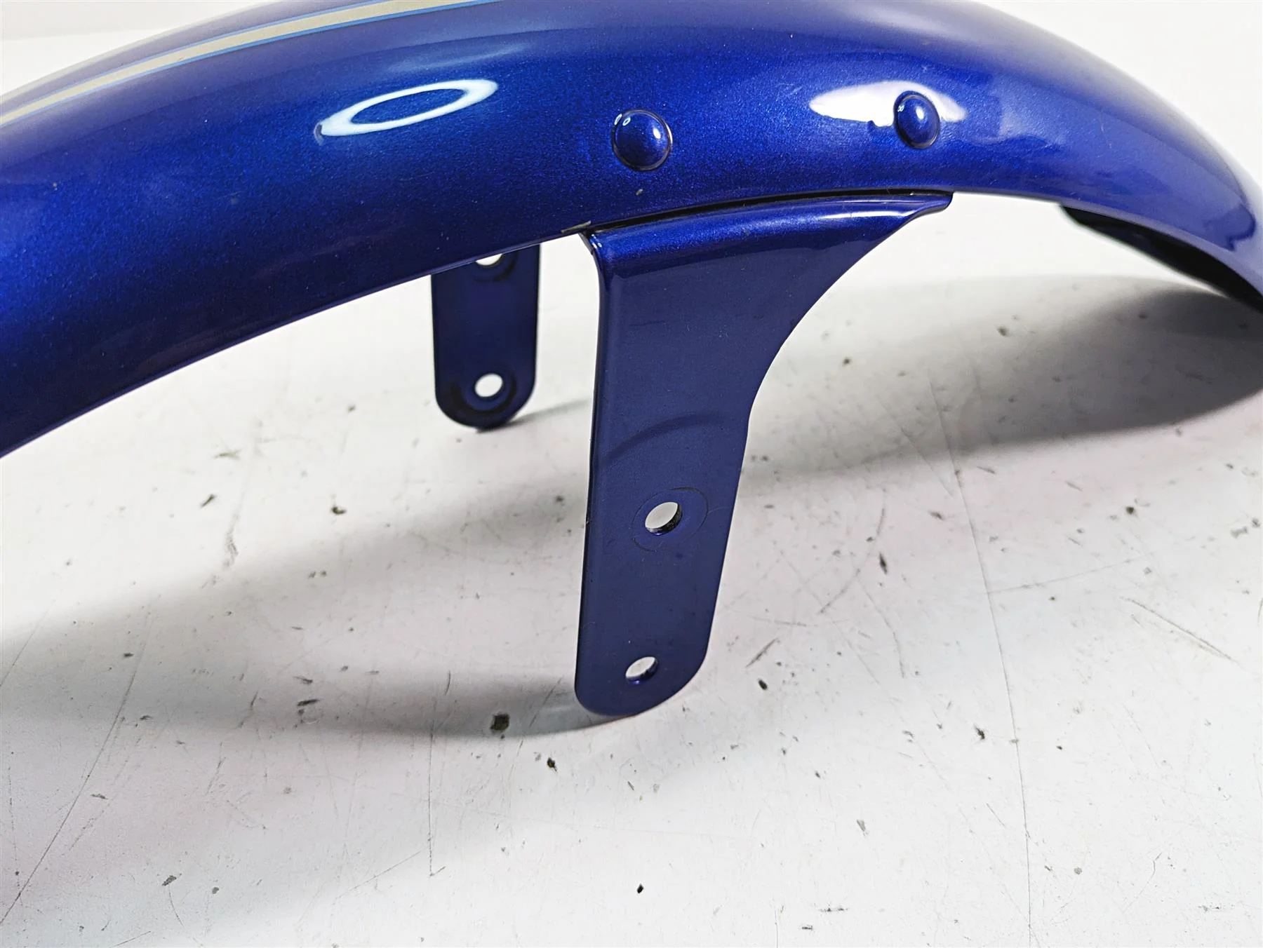 2009 Harley FXCWC Softail Rocker C Front Fender Flame Blue Pearl Deluxe 60158-08 - Image 9