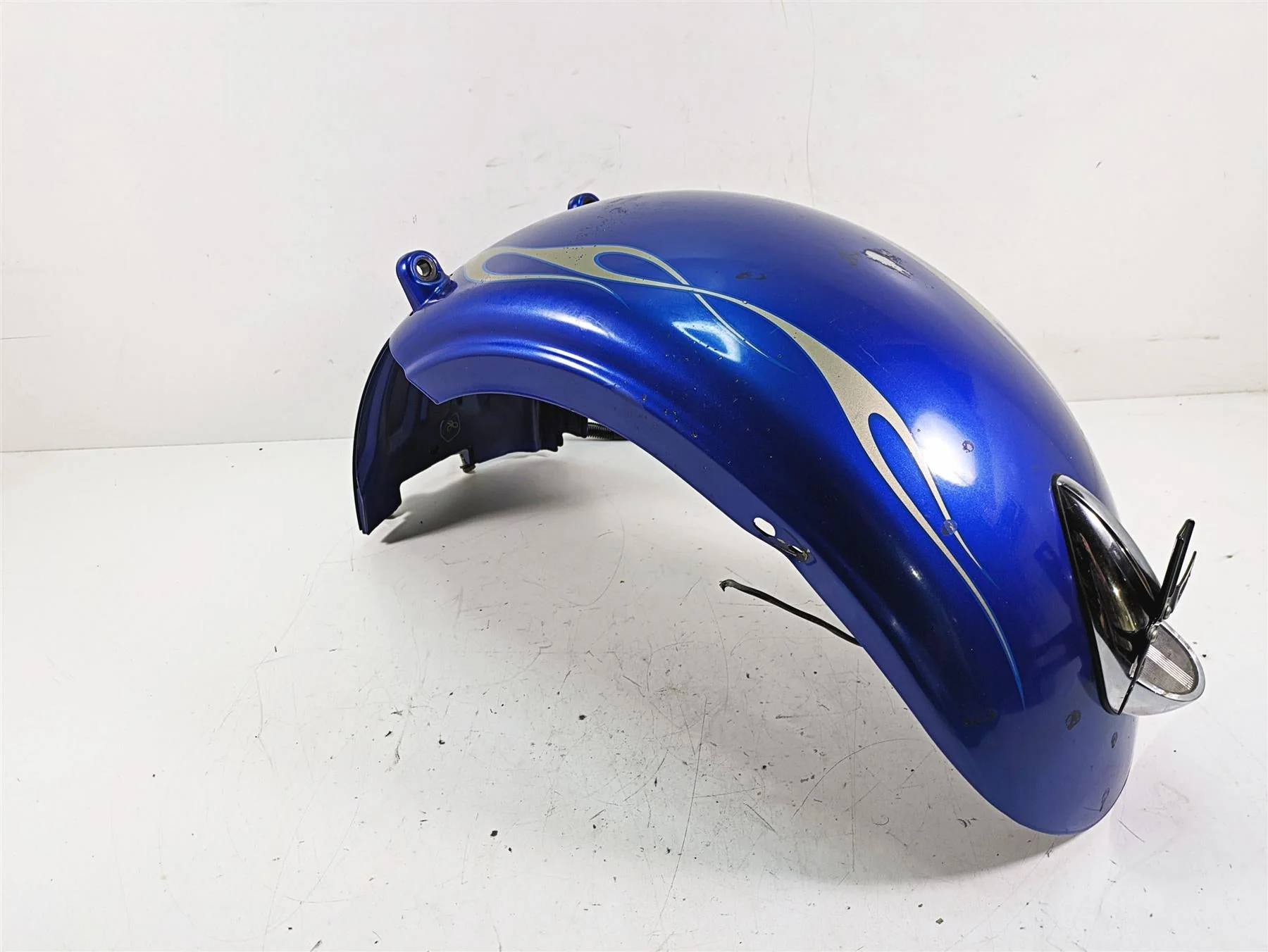 2009 Harley FXCWC Softail Rocker C Rear Fender Flame Blue Pearl Deluxe 60132-08A - Image 11