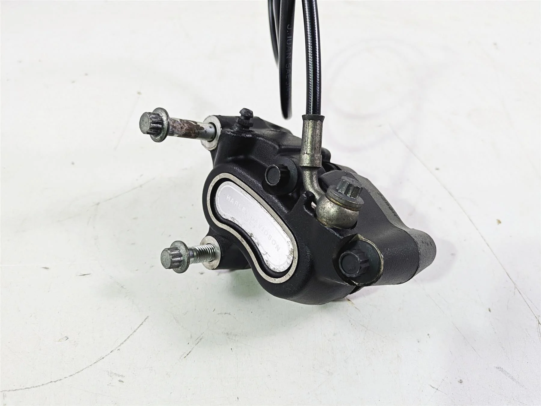 2009 Harley FXCWC Softail Rocker Front Brake Caliper + Line 44464-08 - Image 12