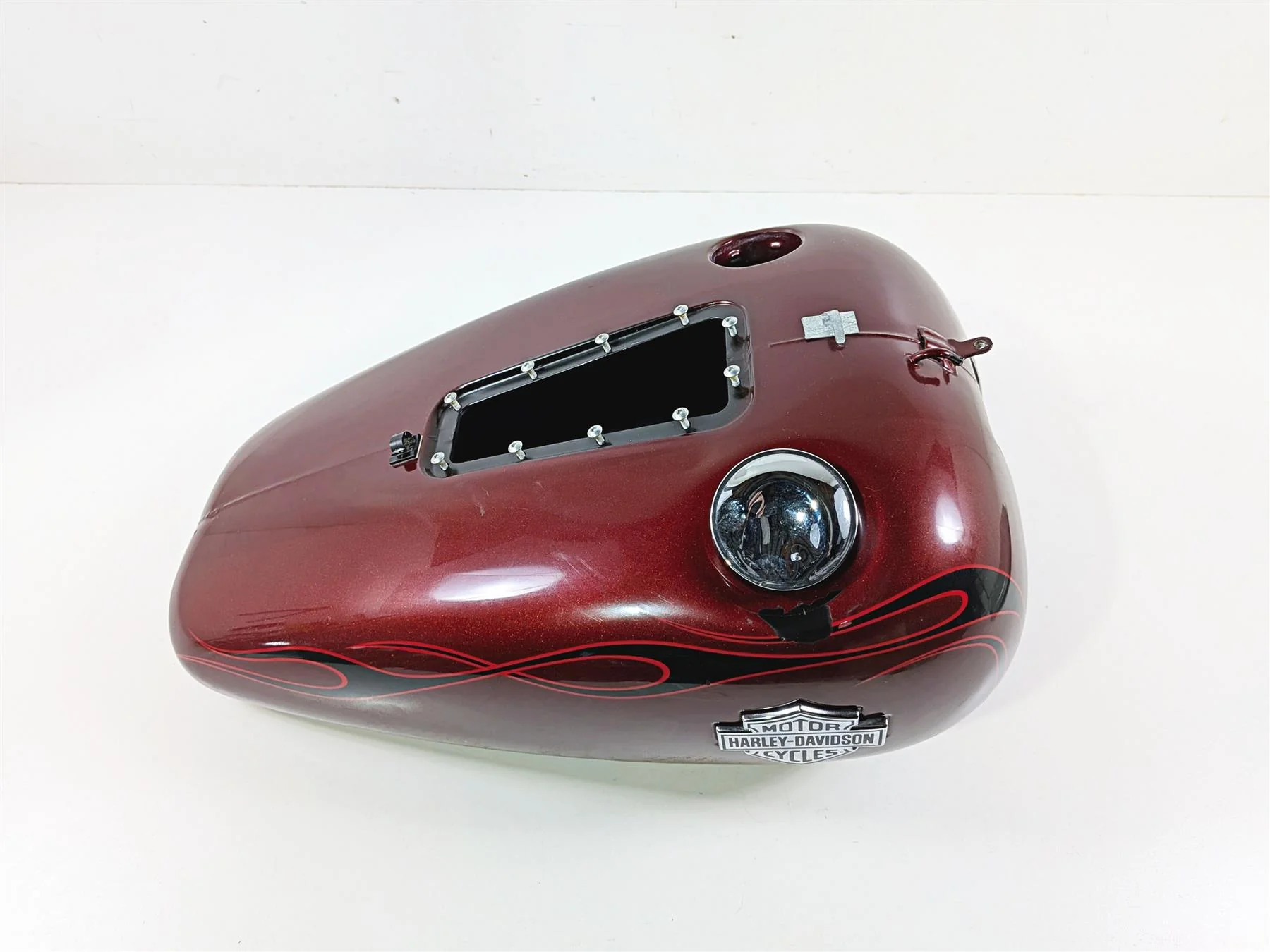 2009 Harley FXCWC Softail Rocker Fuel Gas Petrol Tank Crimson Red -Dent 62105-08 - Image 12