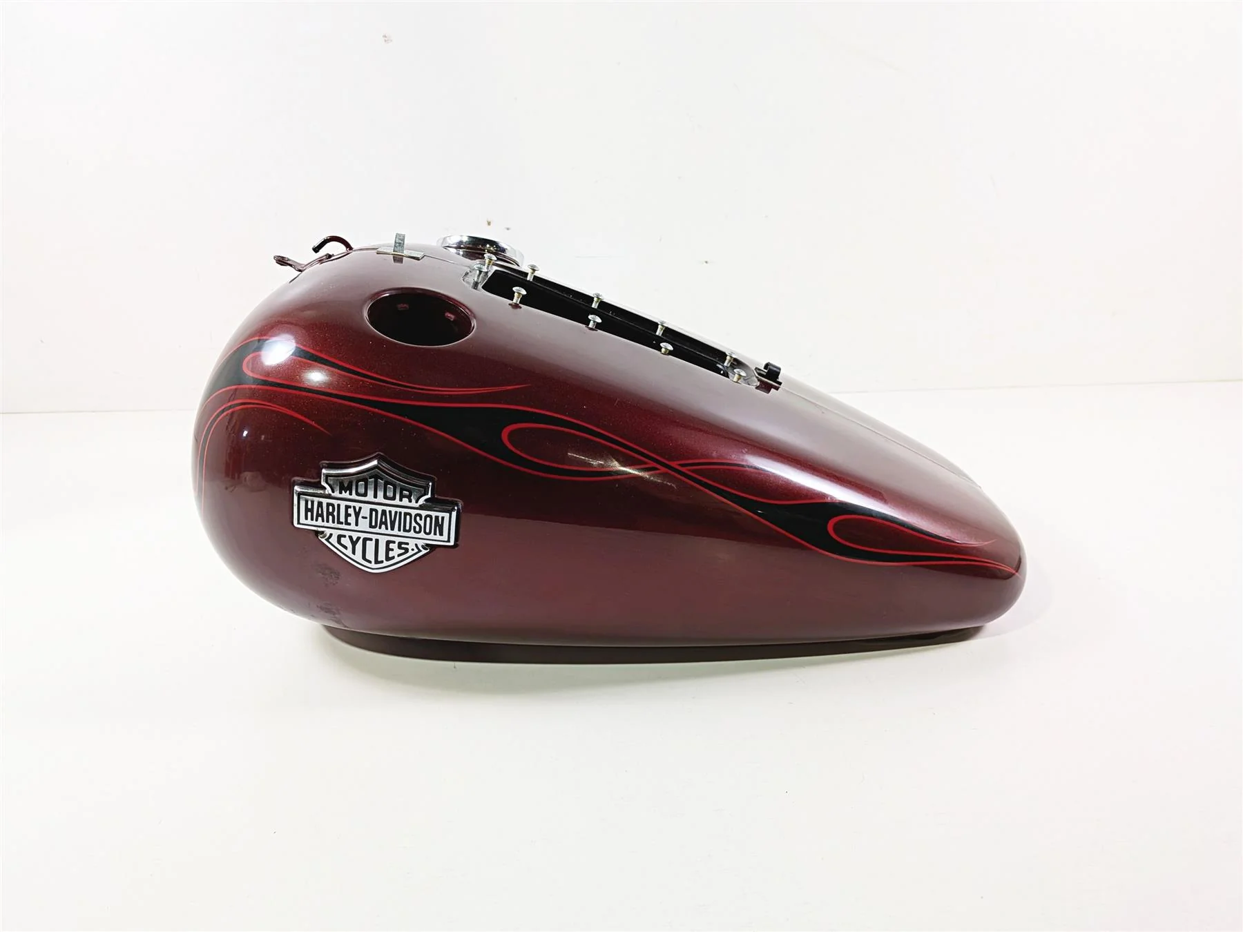2009 Harley FXCWC Softail Rocker Fuel Gas Petrol Tank Crimson Red -Dent 62105-08 - Image 3