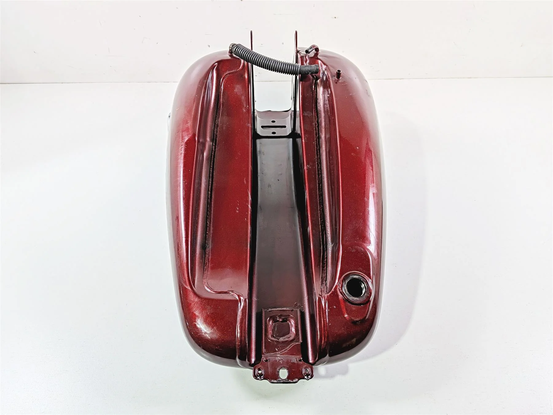 2009 Harley FXCWC Softail Rocker Fuel Gas Petrol Tank Crimson Red -Dent 62105-08 - Image 5