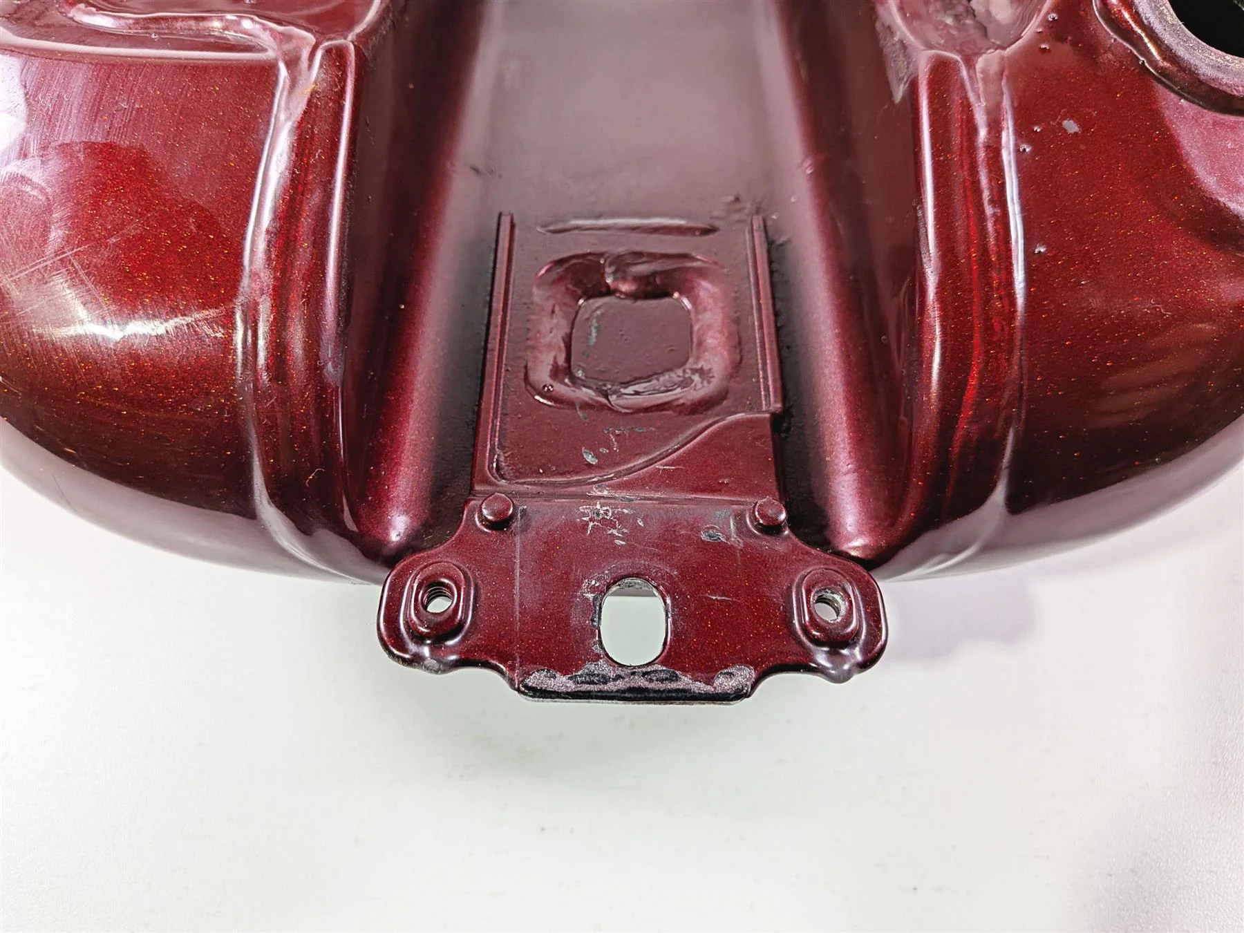 2009 Harley FXCWC Softail Rocker Fuel Gas Petrol Tank Crimson Red -Dent 62105-08 - Image 6