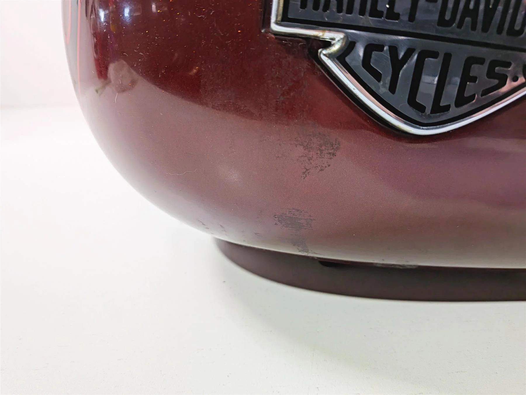 2009 Harley FXCWC Softail Rocker Fuel Gas Petrol Tank Crimson Red -Dent 62105-08 - Image 8