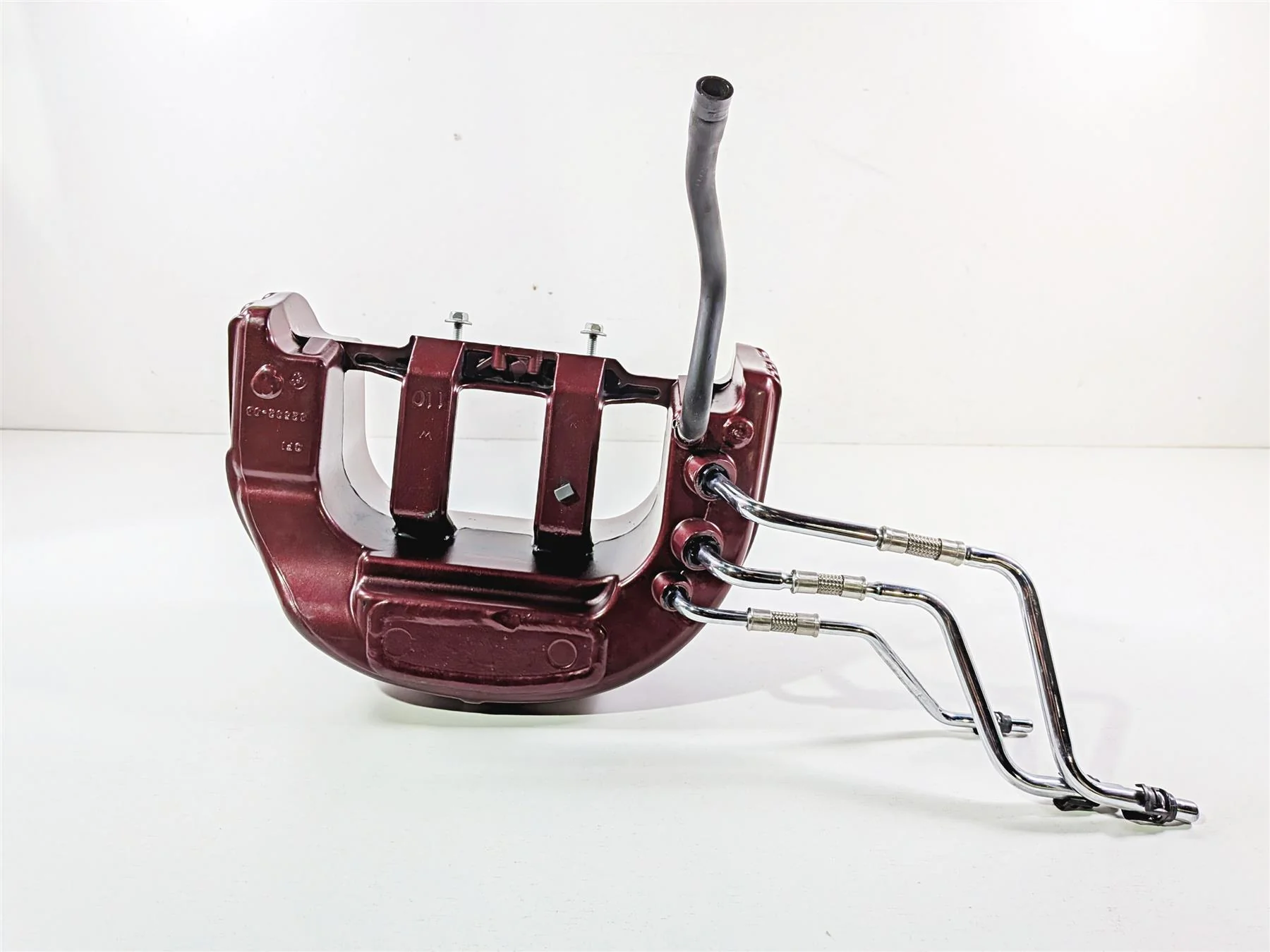 2009 Harley FXCWC Softail Rocker Oil Tank & Lines Deep Red Pearl Set 62546-08 - Image 7