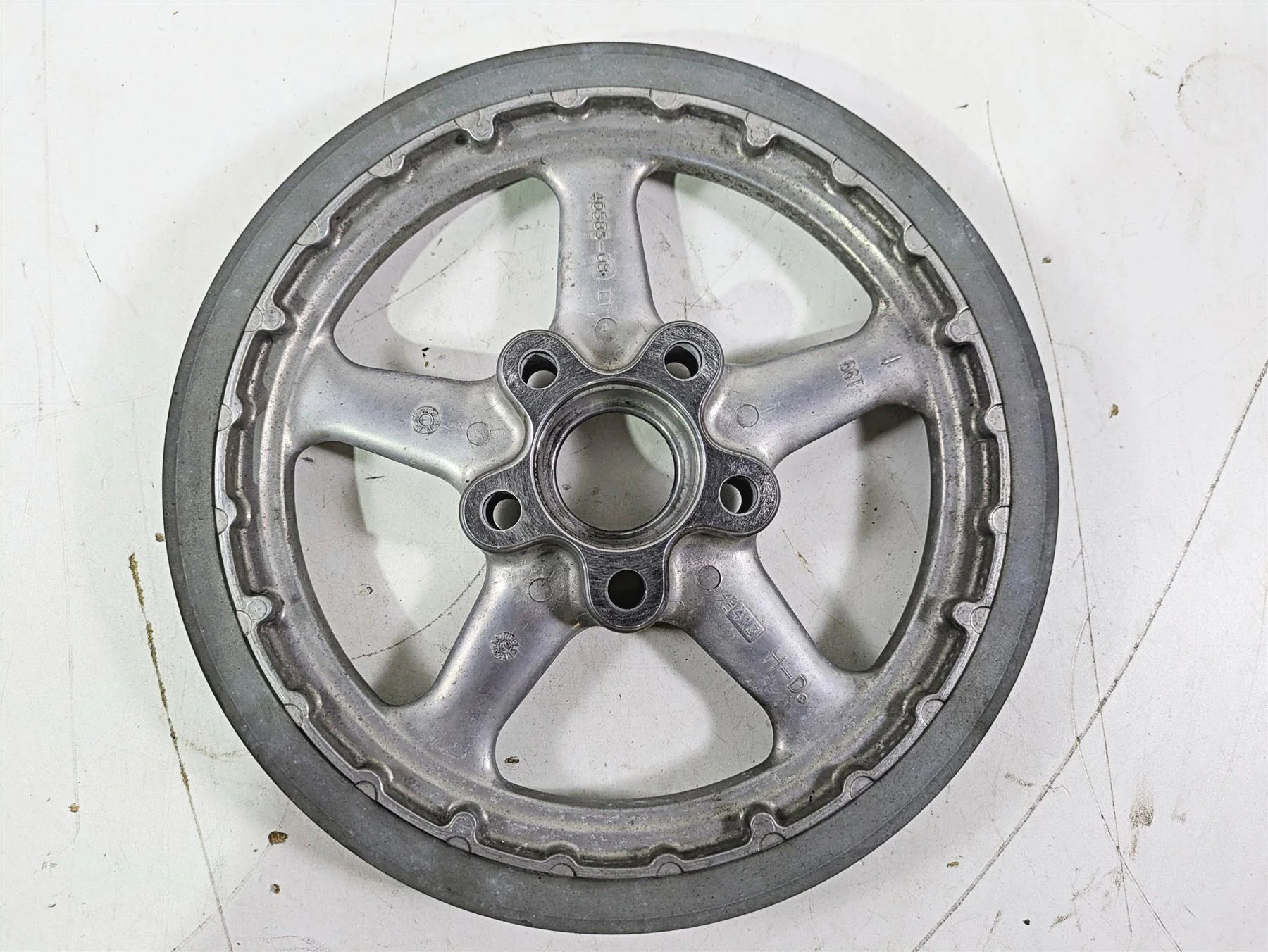 2009 Harley FXCWC Softail Rocker Rear Drive Belt Pulley 66T 1" 40585-08 - Image 11