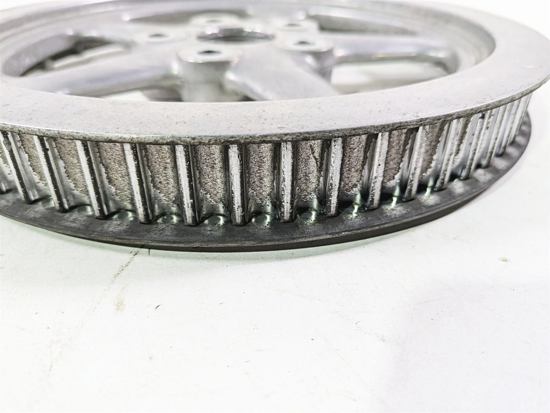 2009 Harley FXCWC Softail Rocker Rear Drive Belt Pulley 66T 1" 40585-08 - Image 6