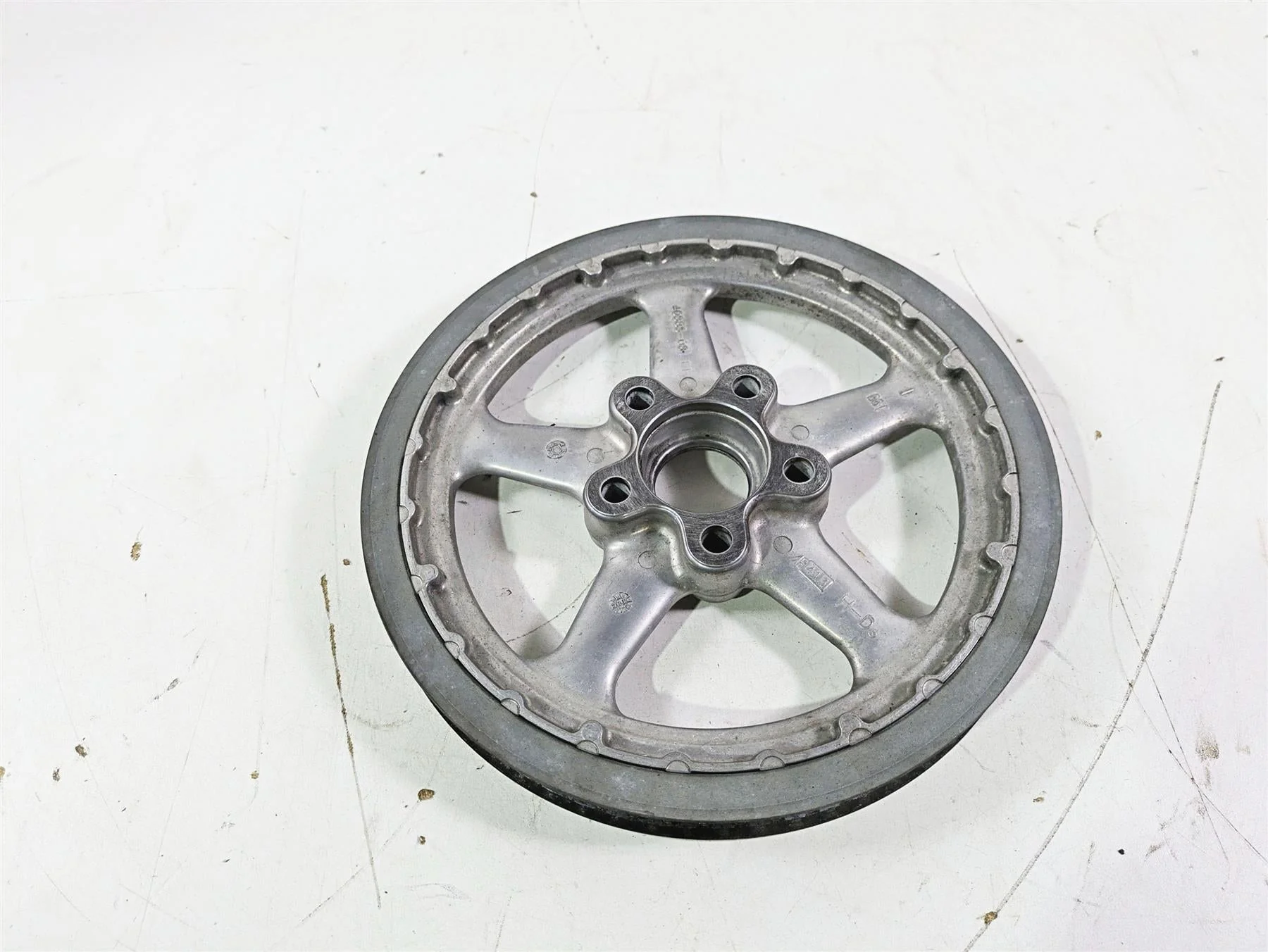 2009 Harley FXCWC Softail Rocker Rear Drive Belt Pulley 66T 1" 40585-08 - Image 8