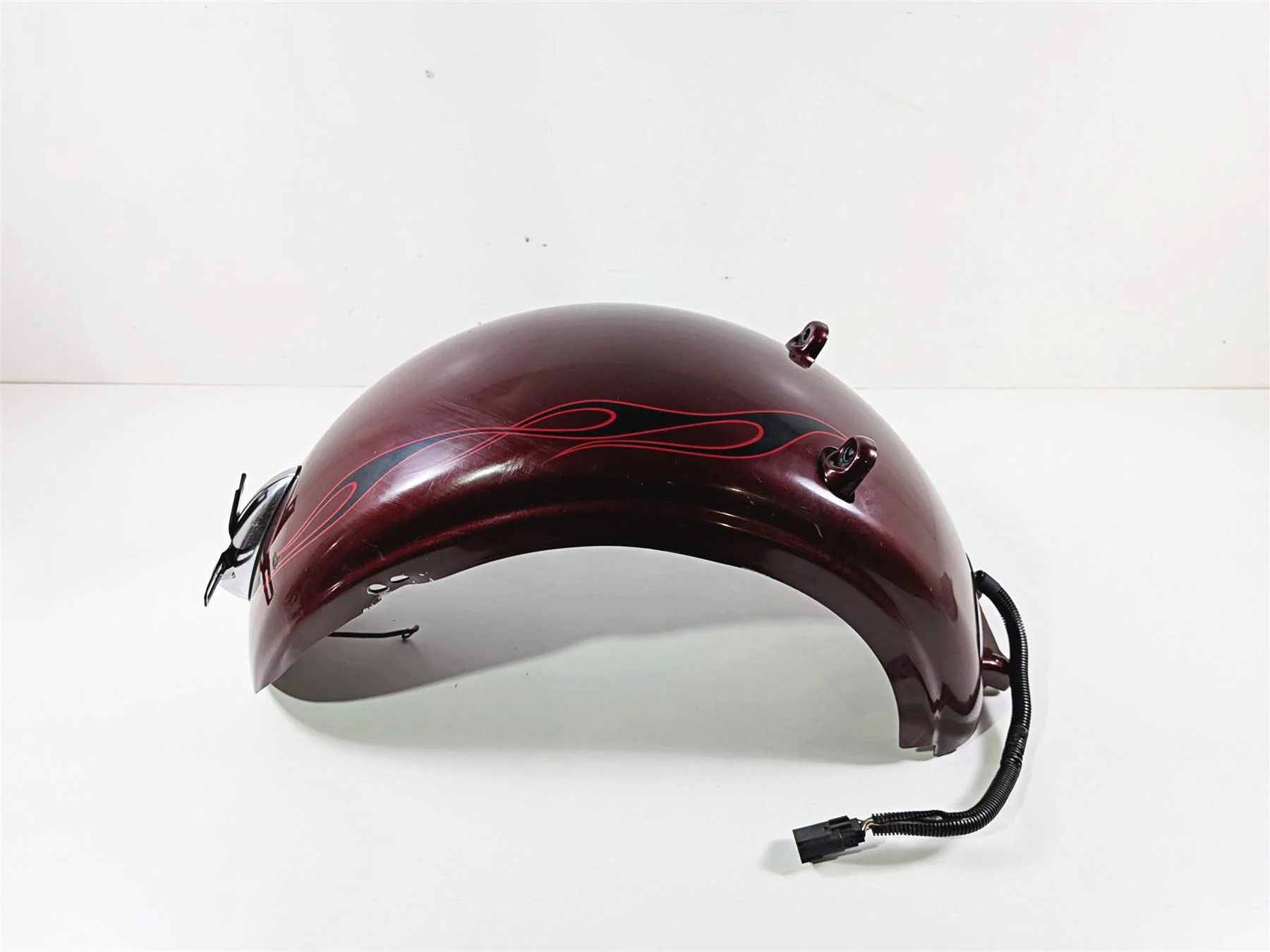 2009 Harley FXCWC Softail Rocker Rear Fender Crimson Red Sunglo - Read 60132-08A