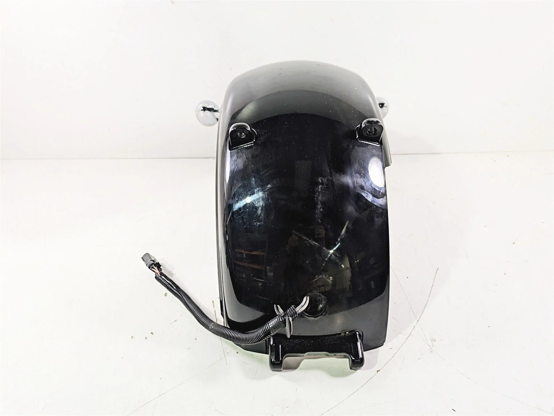 2009 Harley FXCWC Softail Rocker Rear Fender Vivid Black - Read 60132-08A - Image 3