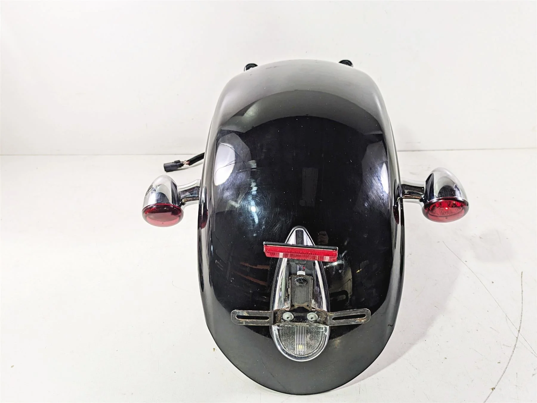2009 Harley FXCWC Softail Rocker Rear Fender Vivid Black - Read 60132-08A - Image 6