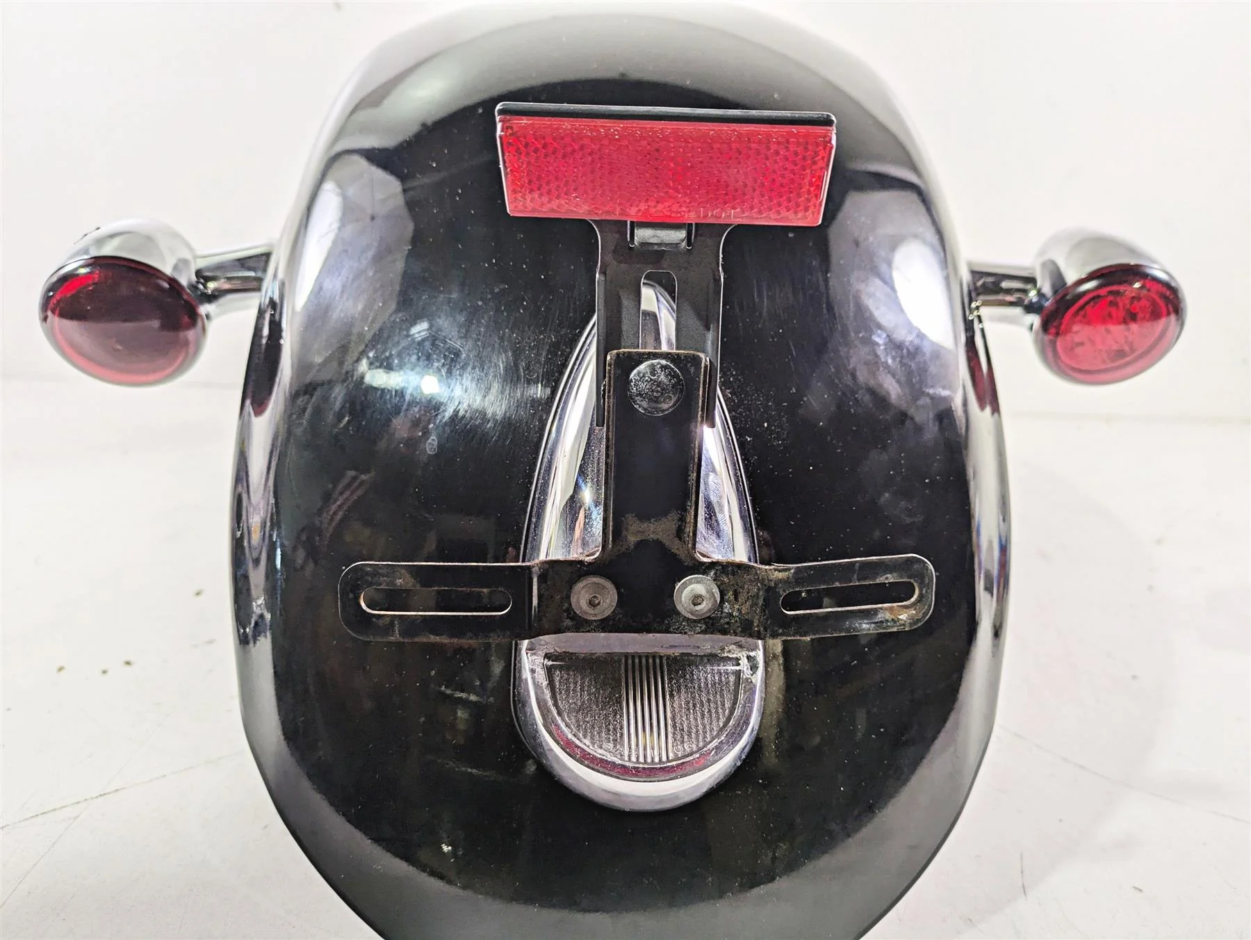 2009 Harley FXCWC Softail Rocker Rear Fender Vivid Black - Read 60132-08A - Image 9