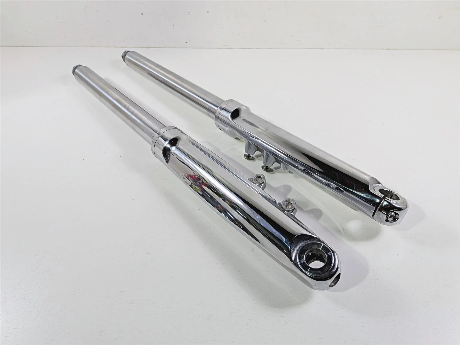 2009 Harley FXCWC Softail Rocker Straight Chrome Front Fork Leg Set 46950-08 - Image 12