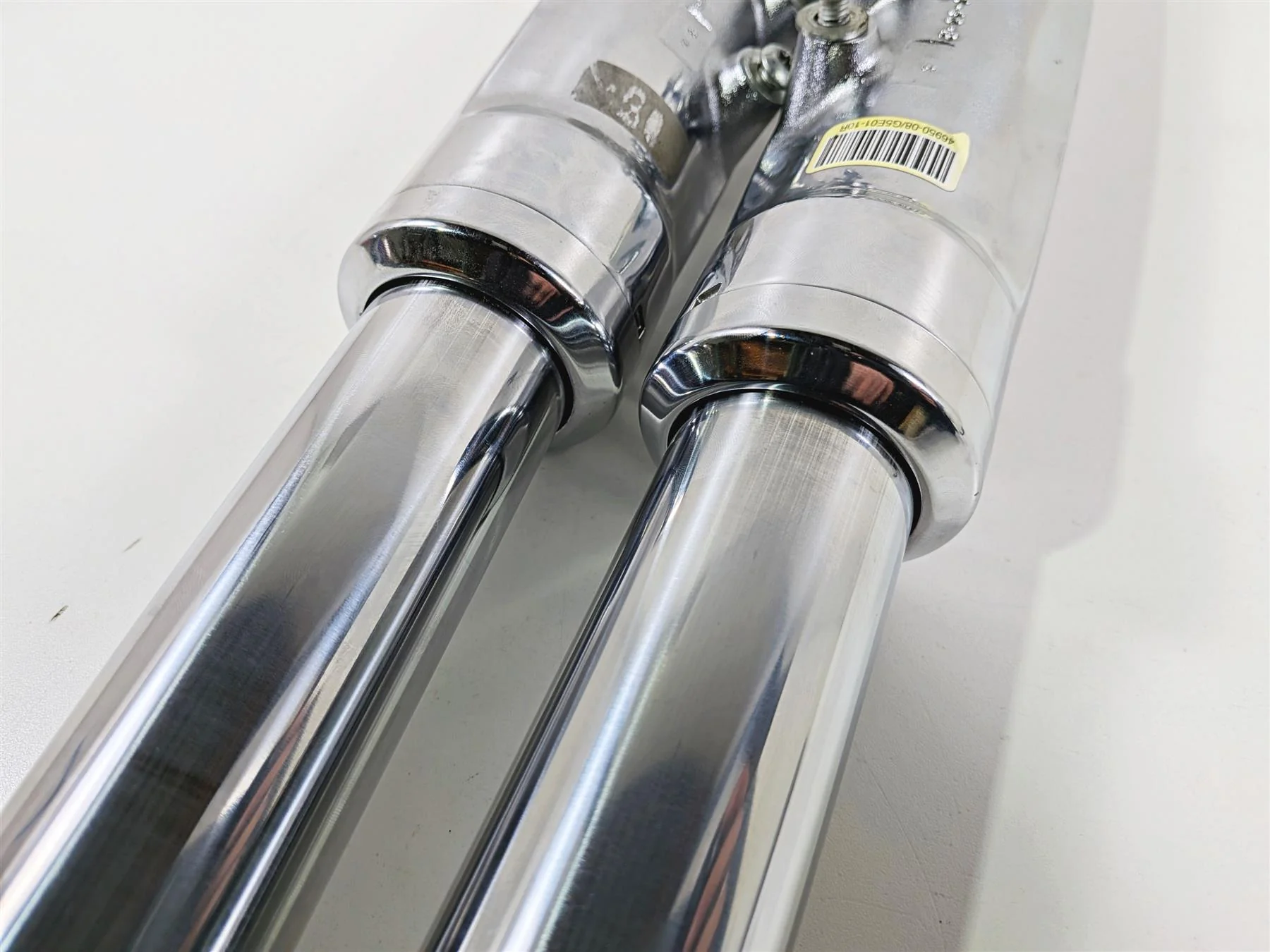 2009 Harley FXCWC Softail Rocker Straight Chrome Front Fork Leg Set 46950-08 - Image 9