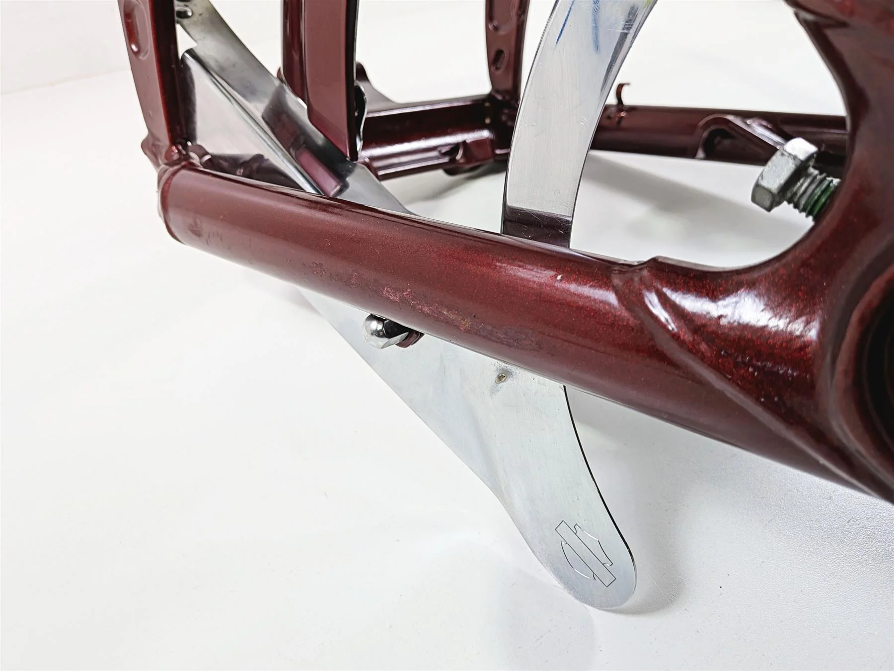 2009 Harley FXCWC Softail Rocker Swingarm Swing Arm + Axle 47694-09 47628-08 - Image 11