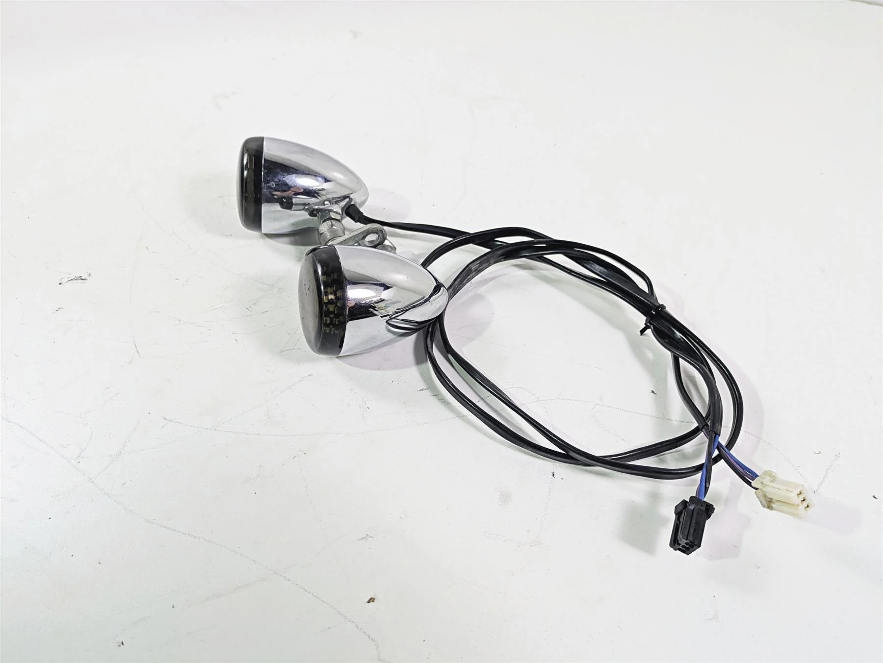 2009 Harley FXDC Dyna Super Glide Smoked Led Front Turn Signal Set 68972-00 - Image 12