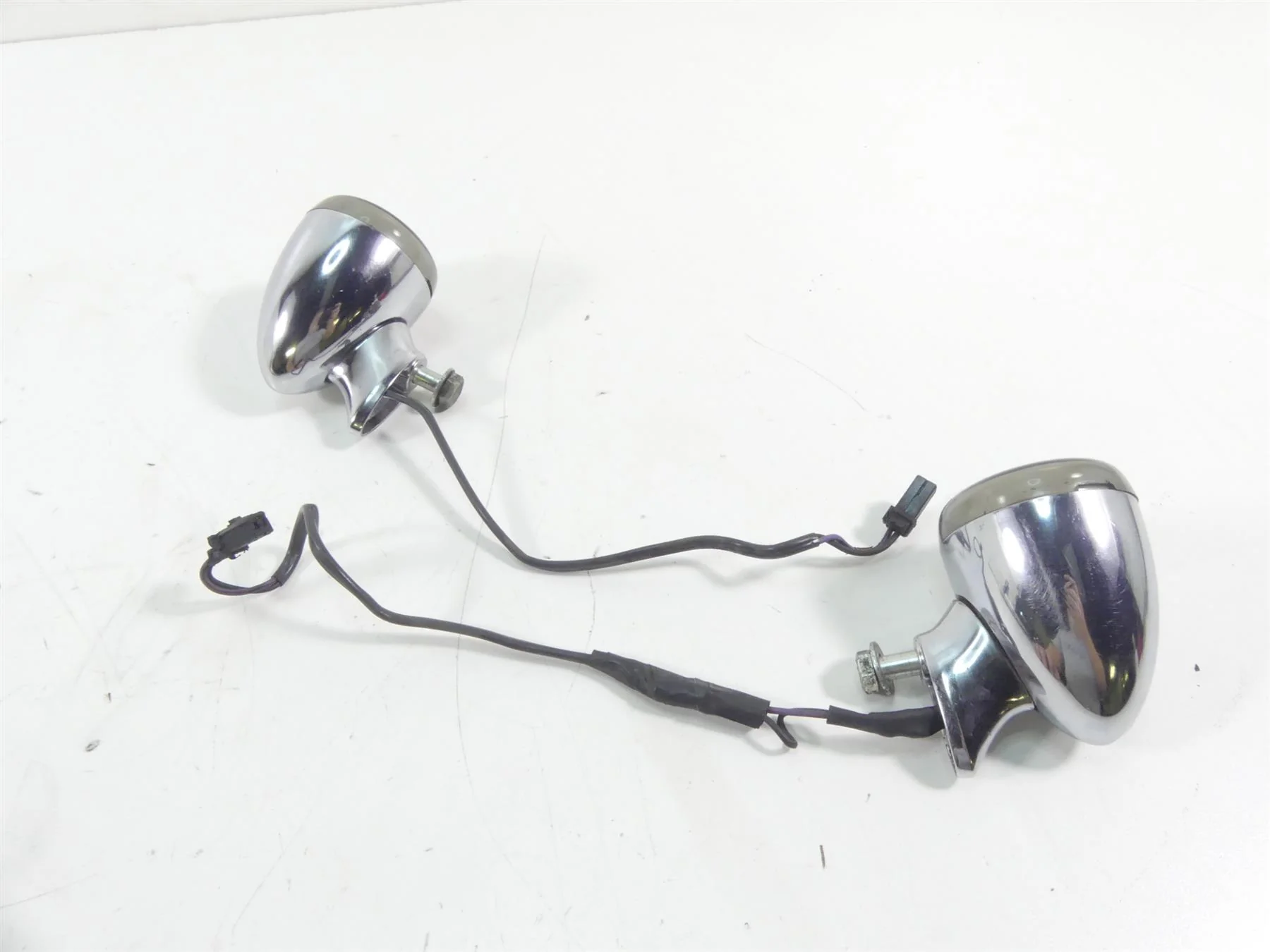 2009 Harley FXDF Dyna Fat Bob Rear Smoked Blinker Turn Signal Set 68977-00 - Image 2