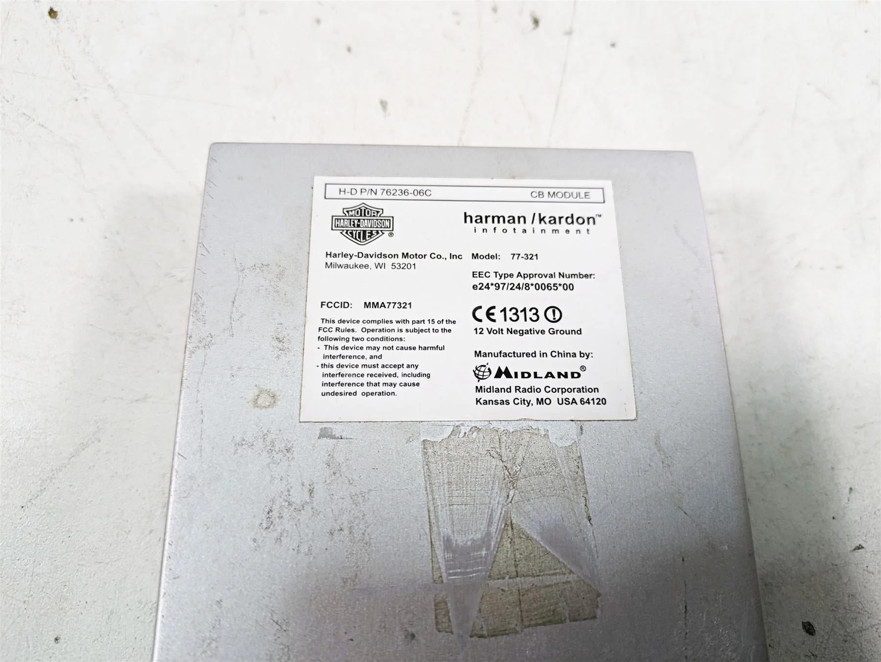 2009 Harley Touring FLHTCU Electra Glide Harman Kardon Cb Module 76236-06C - Image 6