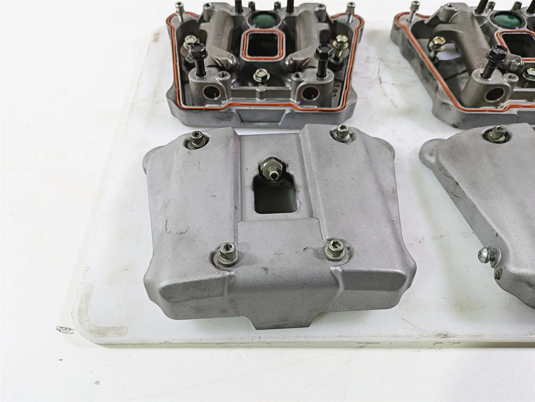 2009 Harley XR1200 Sportster Rocker Box Valve Cover Set 17590-08A 17585-08 - Image 8
