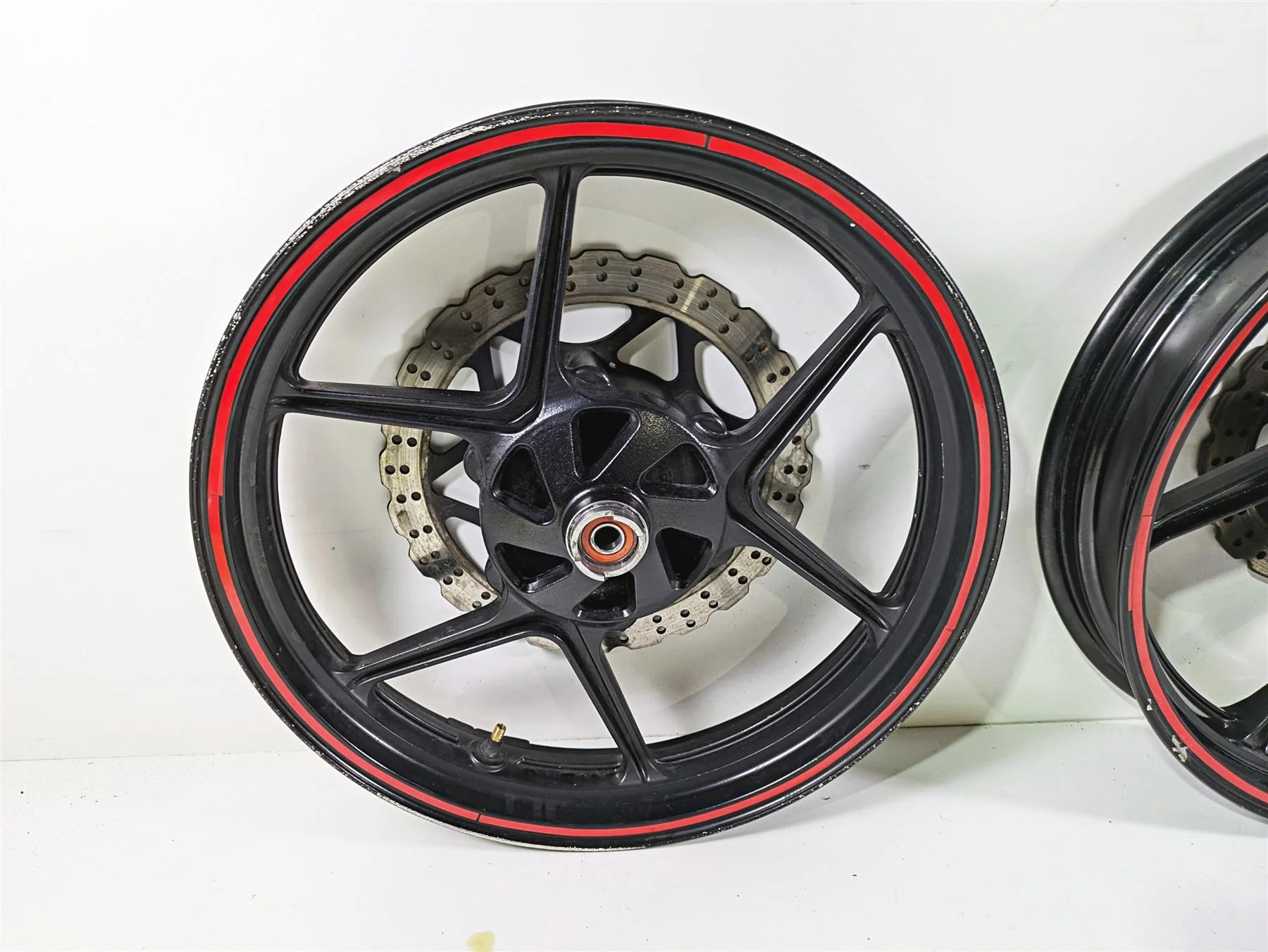 2009 Kawaski EX250 Ninja 250R Front Rear Wheel Rim 41073-0095-QT 41073-0153-QT - Image 9
