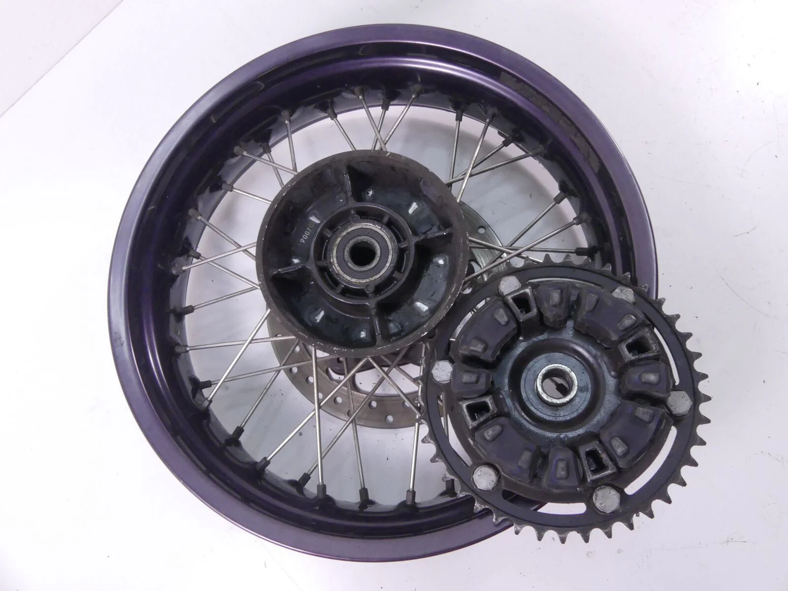 2010 BMW F800GS K72 Straight Rear Spoke Wheel Rim 17x4.25 36318564177 - Image 3