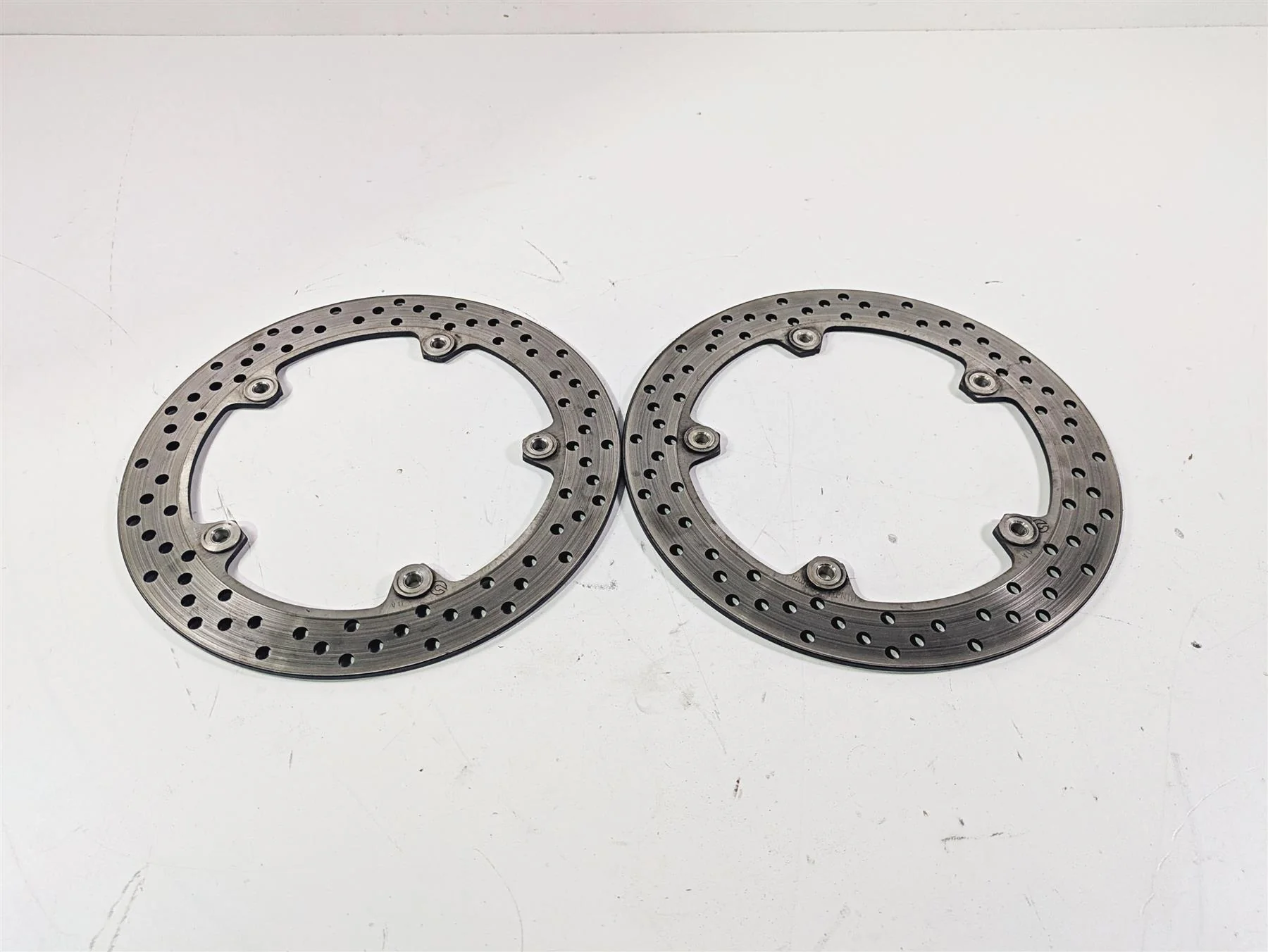 2010 BMW R1200GS K25 Front Brake Disc Rotor Set 305mm 34117711427 - Image 4
