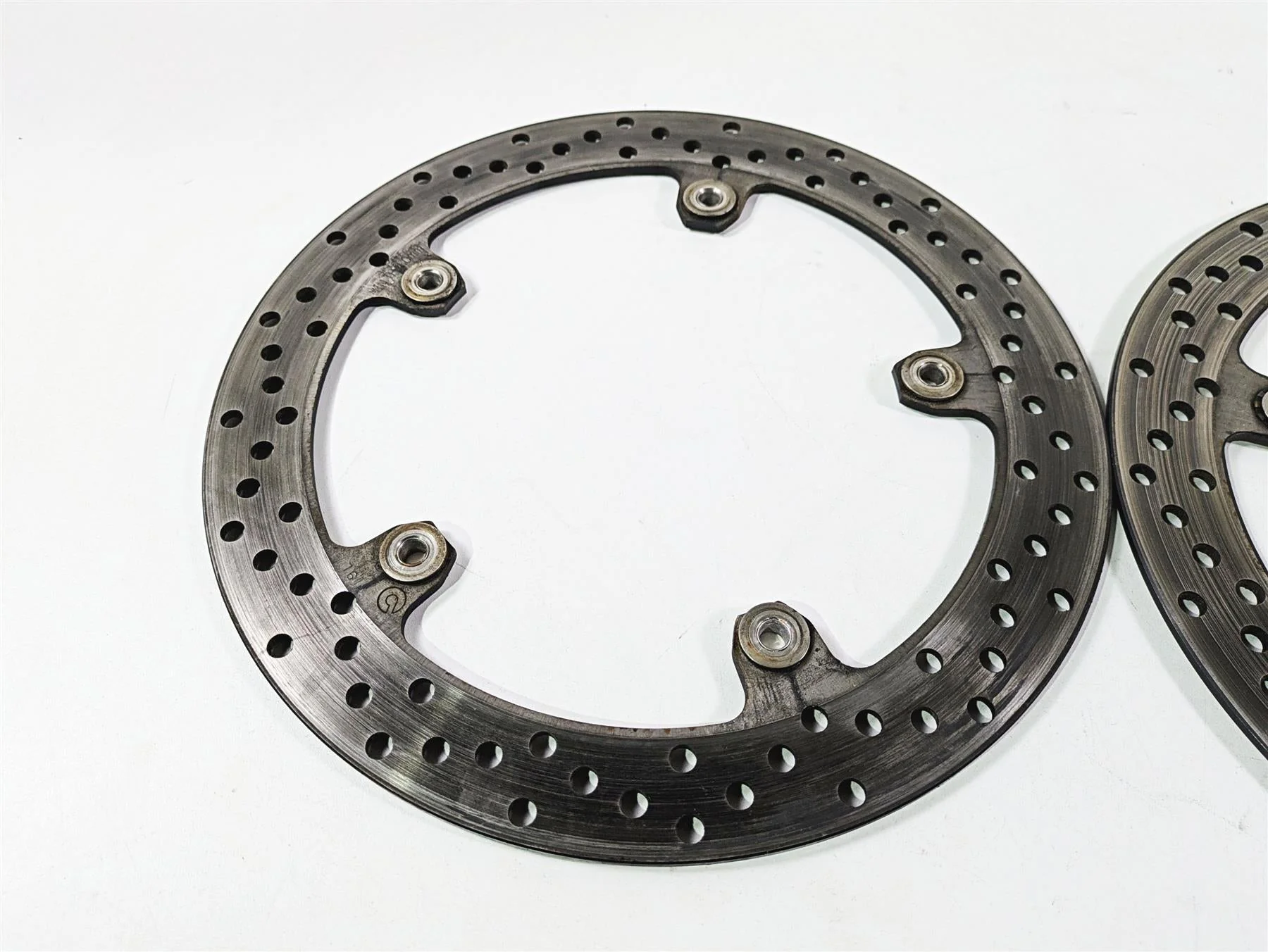 2010 BMW R1200RT K26 Front Brembo Brake Disc Rotor Set 320mm 34117711428 - Image 4