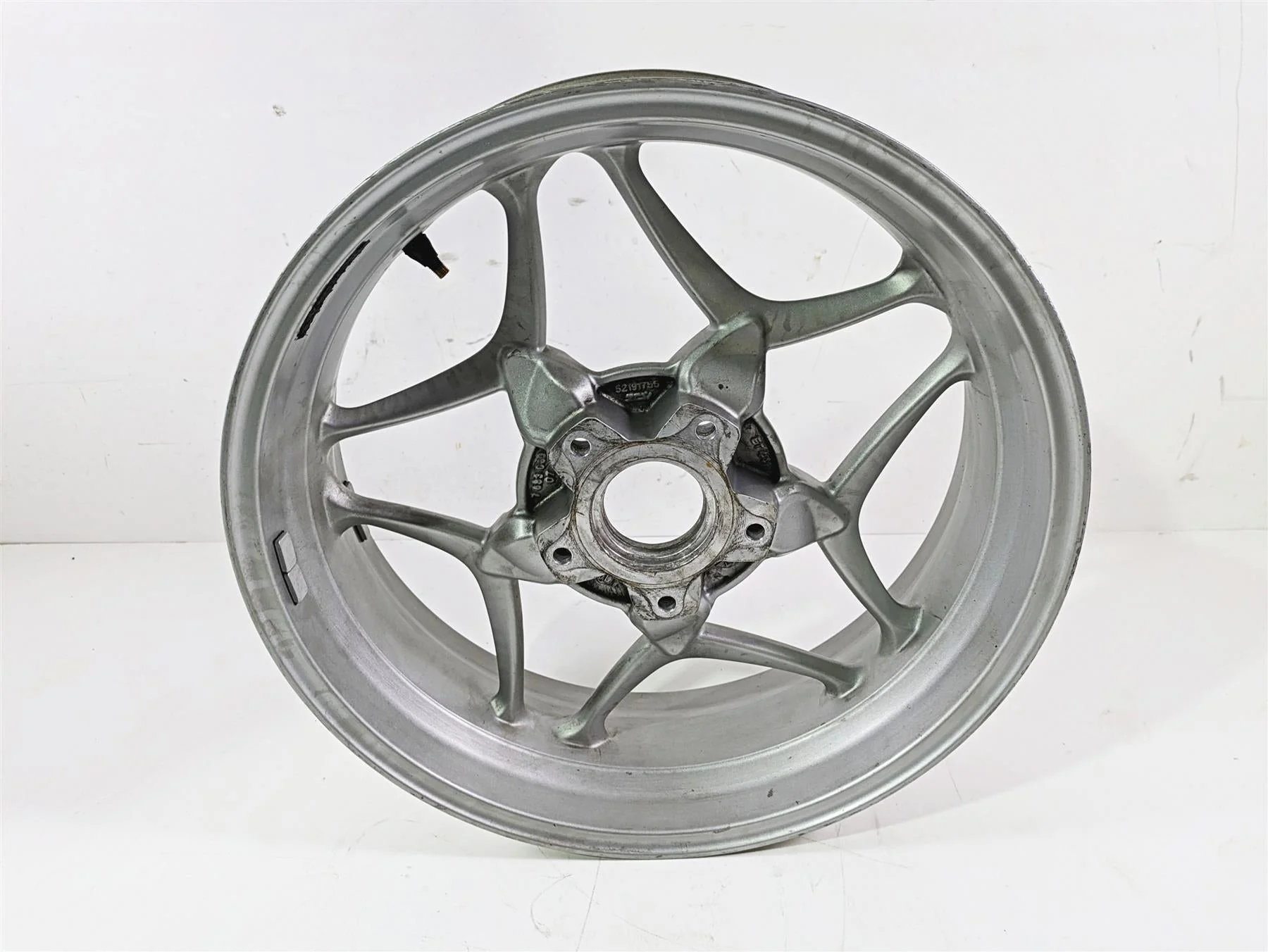 2010 BMW R1200RT K26 Straight 17x5.5 Rear Wheel Rim 36317683070 - Image 4