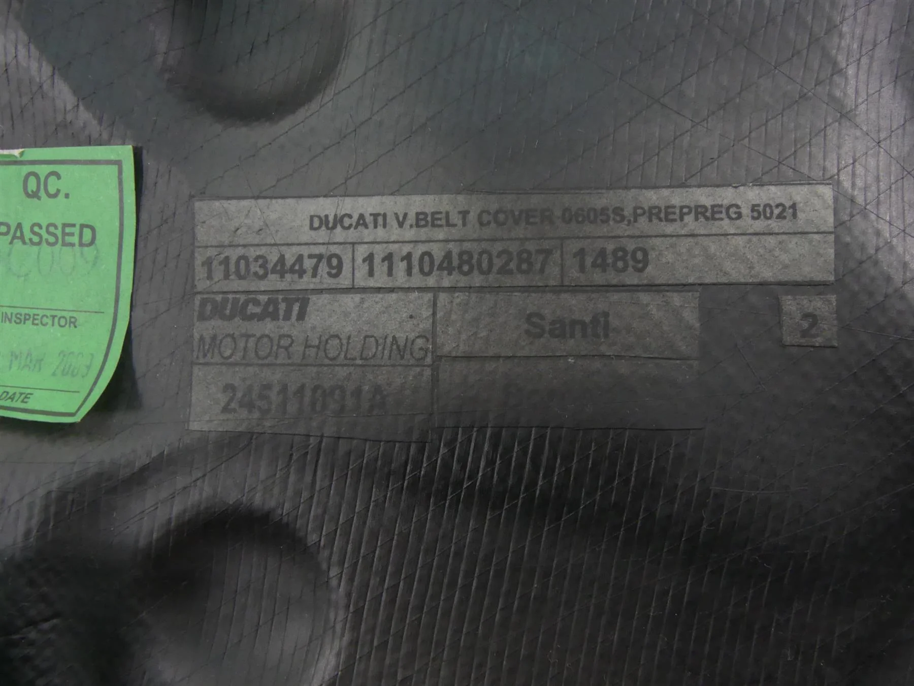 2010 Ducati Streetfighter 1098 S Carbon Fiber Timing Belt Covers 24511081A - Image 8