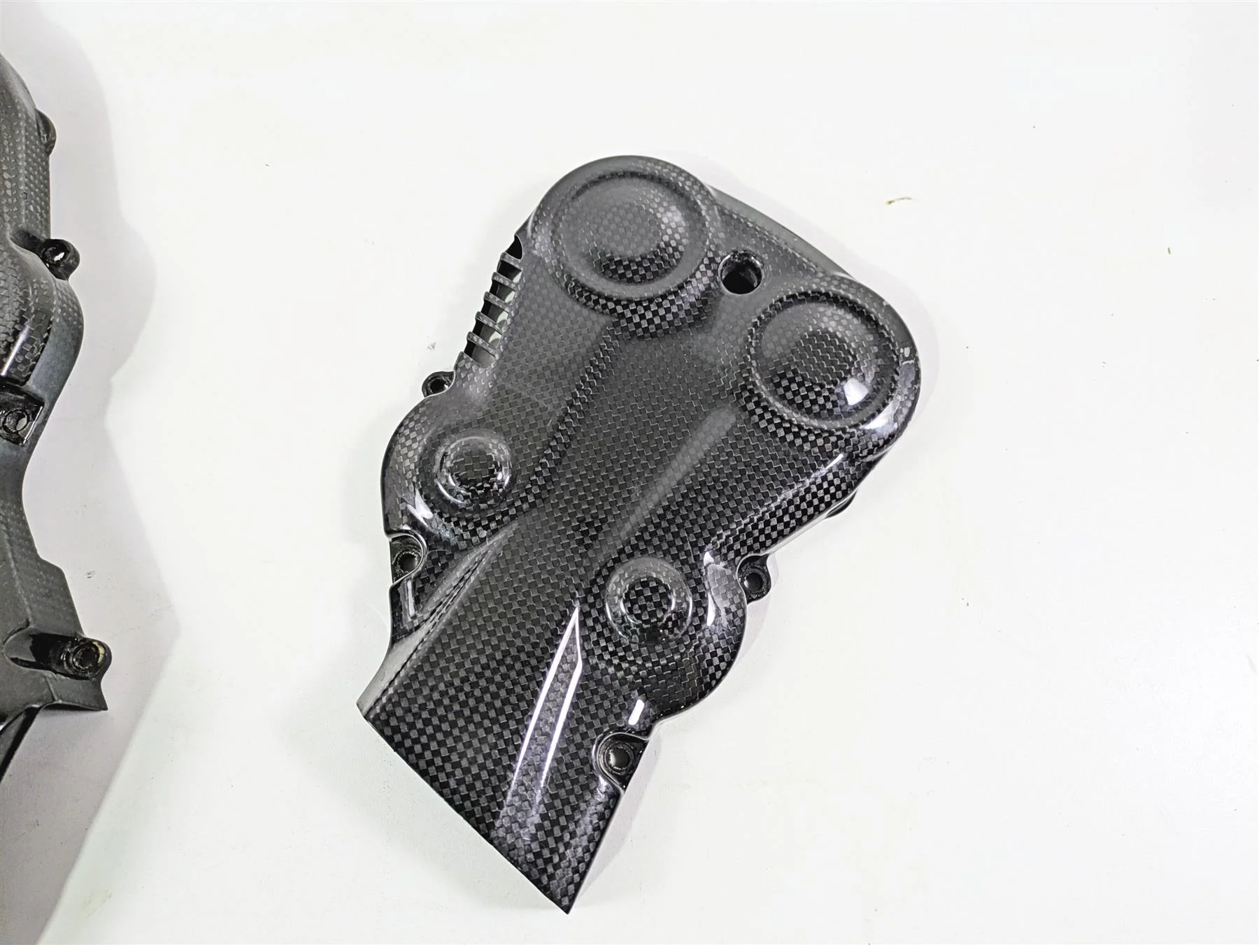 2010 Ducati Streetfighter 1098 S Carbon Fiber Timing Covers 24511091A 24511081A - Image 2