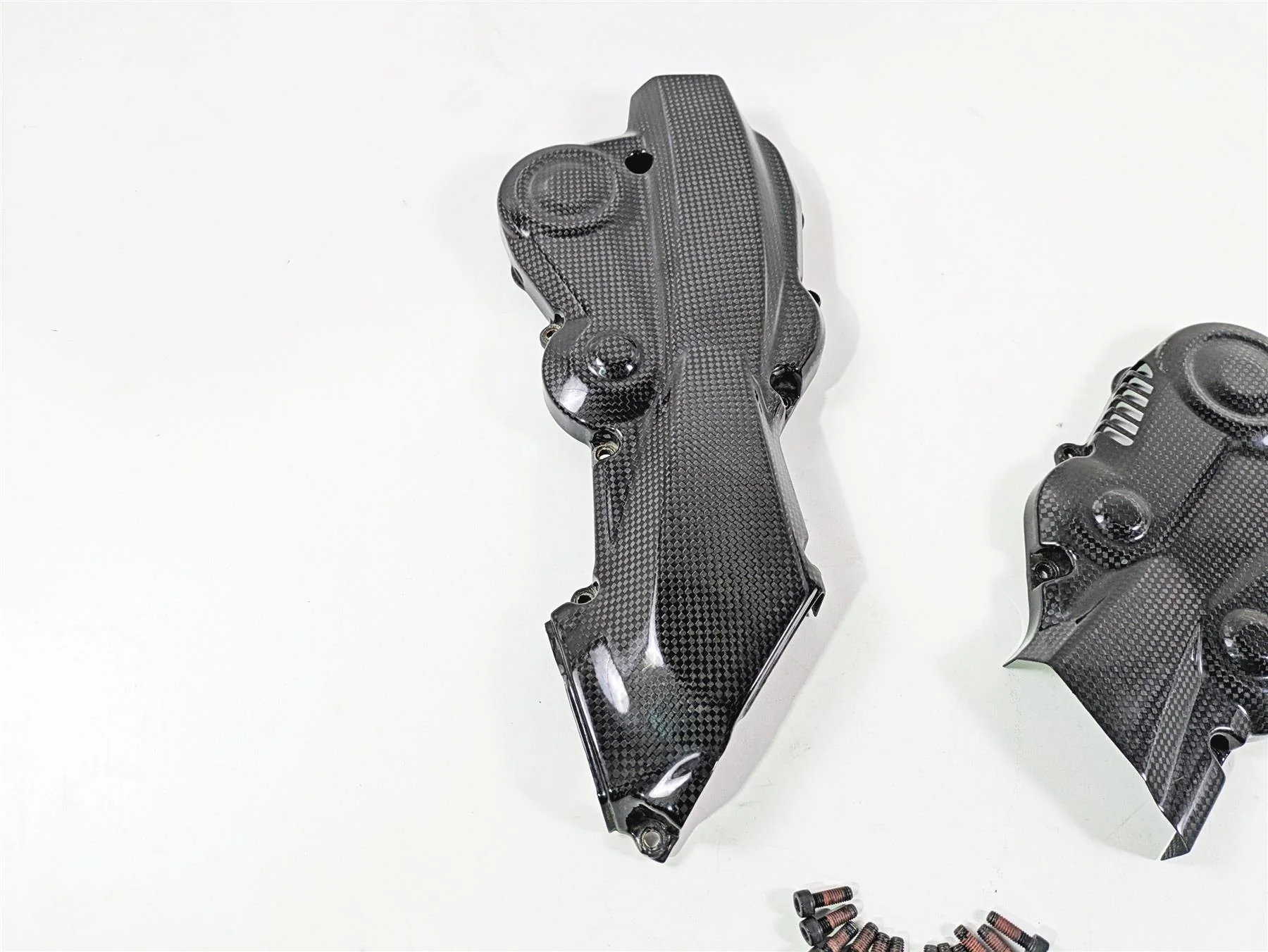 2010 Ducati Streetfighter 1098 S Carbon Fiber Timing Covers 24511091A 24511081A - Image 3