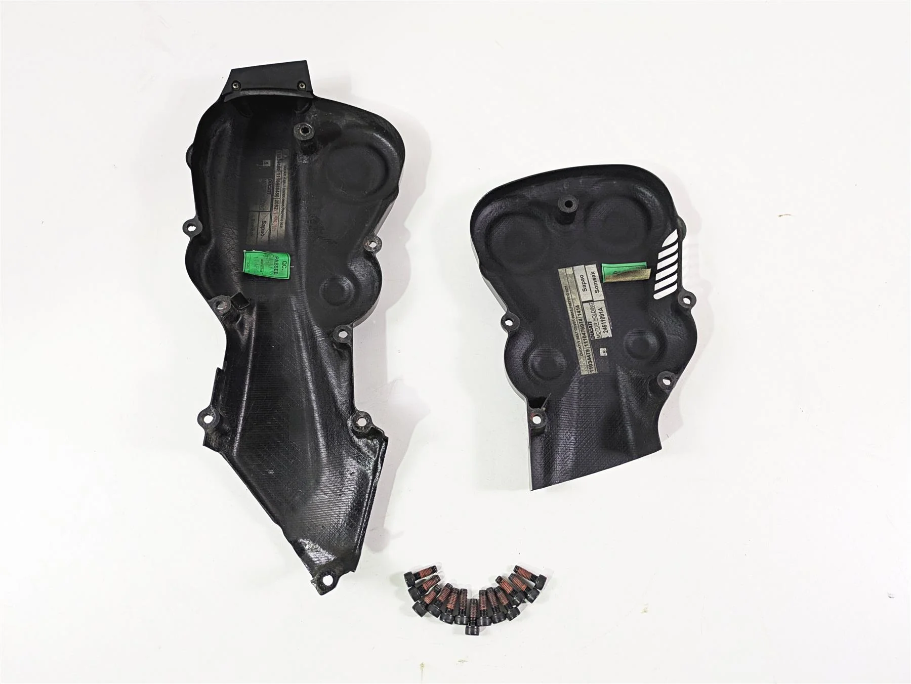 2010 Ducati Streetfighter 1098 S Carbon Fiber Timing Covers 24511091A 24511081A - Image 5