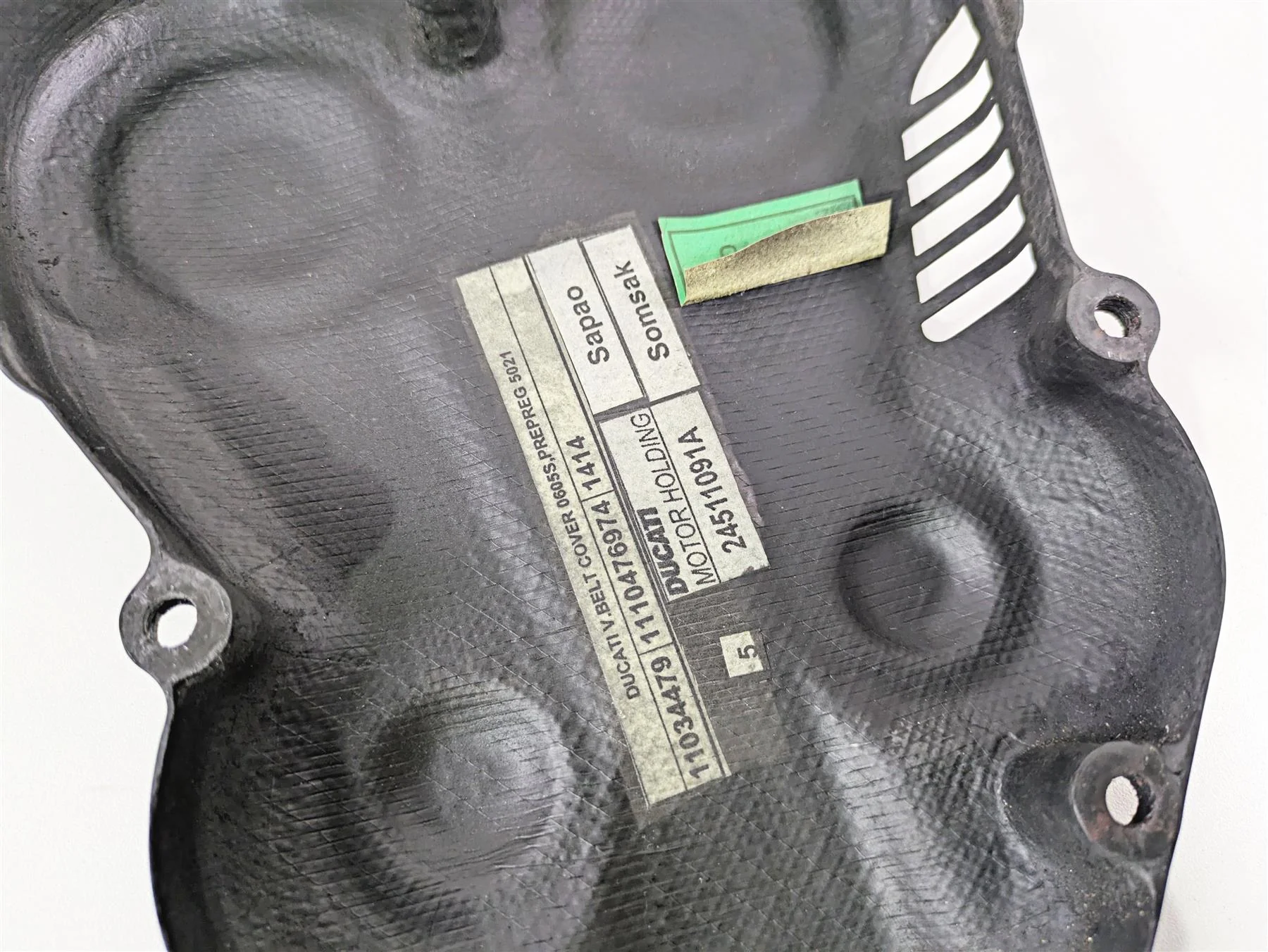 2010 Ducati Streetfighter 1098 S Carbon Fiber Timing Covers 24511091A 24511081A - Image 6