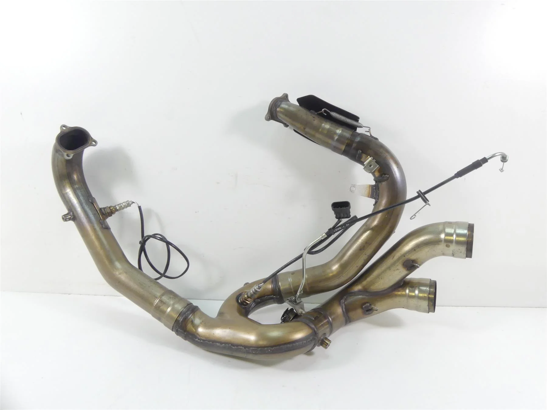2010 Ducati Streetfighter 1098 S Stock Exhaust Header Manifold Set 57012741B - Image 2