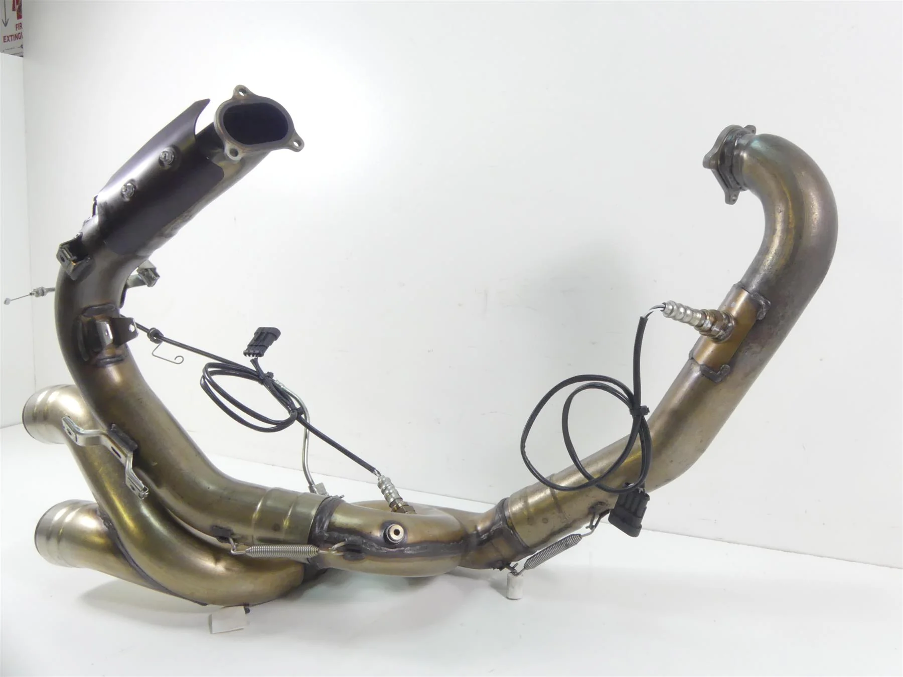 2010 Ducati Streetfighter 1098 S Stock Exhaust Header Manifold Set 57012741B - Image 4
