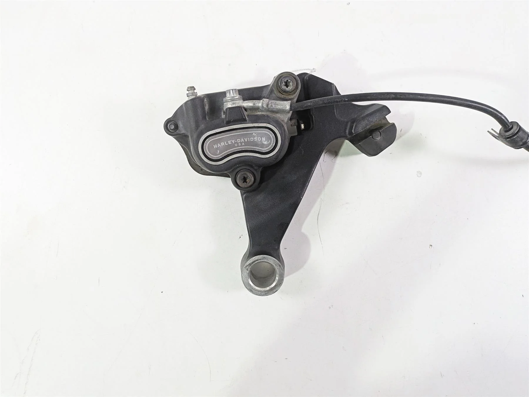 2010 Harley Dyna FXDB Street Bob Rear Brake Caliper + Line 40908-08 - Image 4