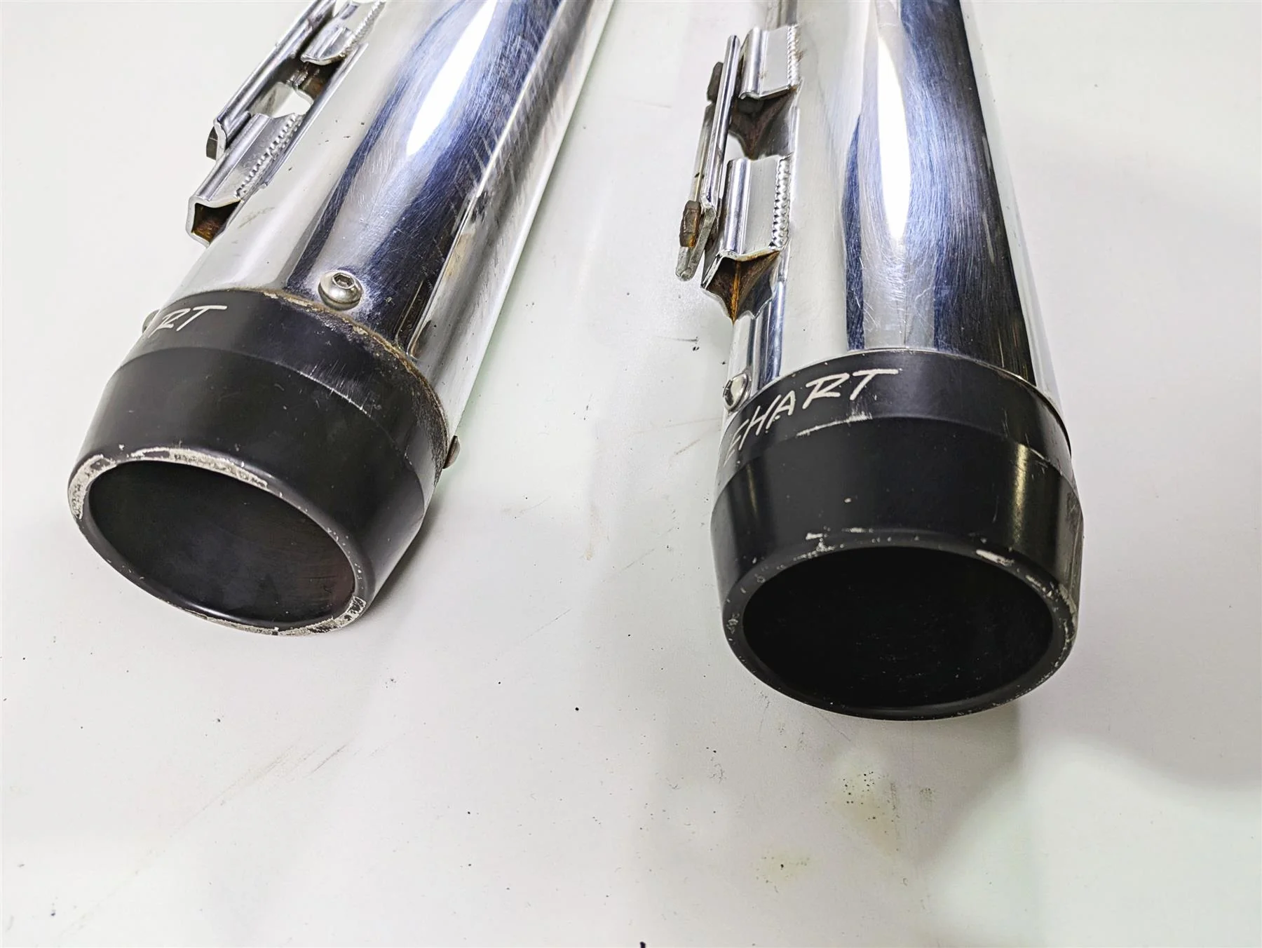 2010 Harley Touring FLHTK Electra Glide Rinehart 3.5" Slip On Mufflers 500-0100 - Image 4