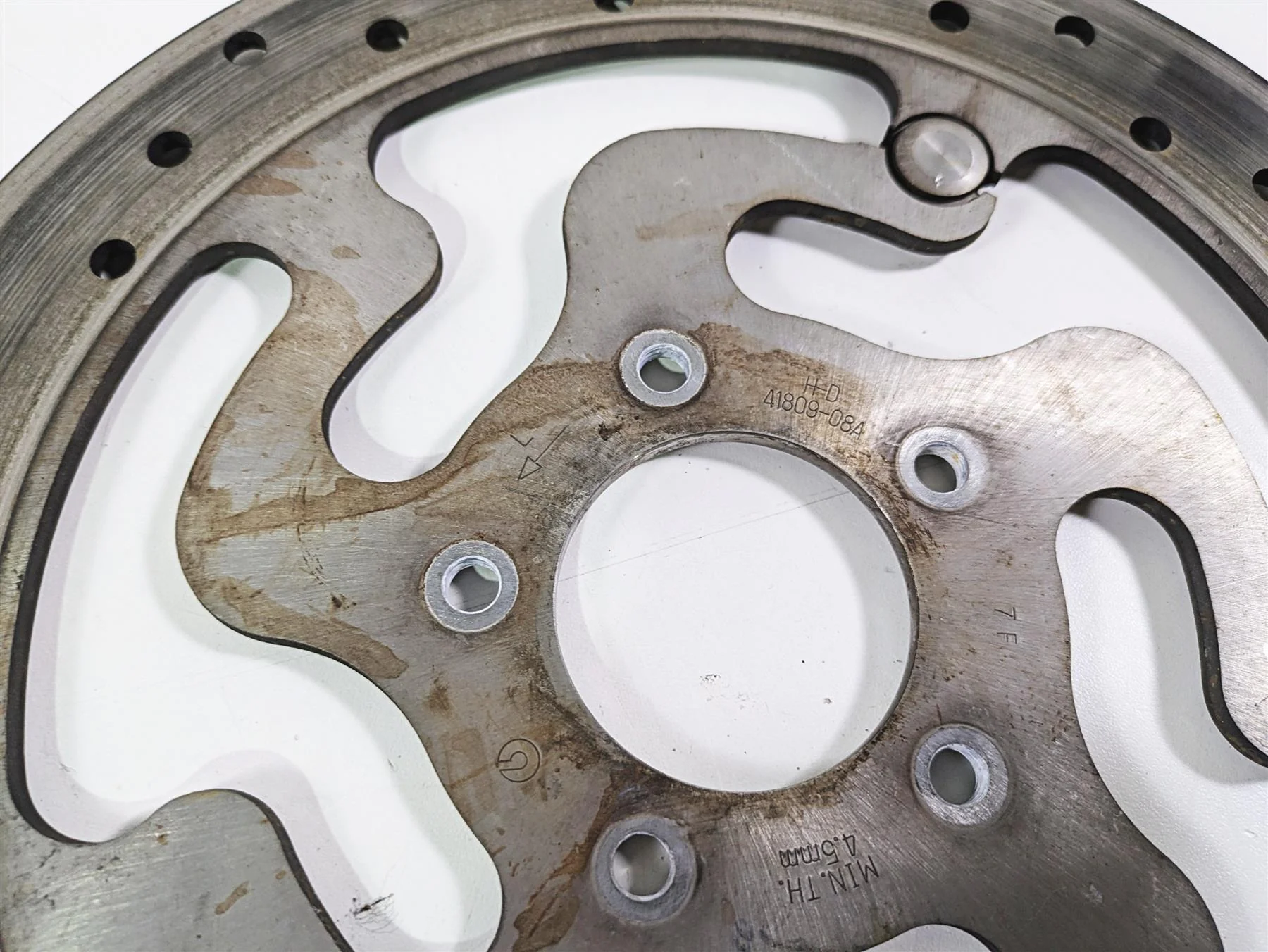 2010 Harley Touring FLHX Street Glide Front Brake Disc Rotor Set 41809-08A - Image 10