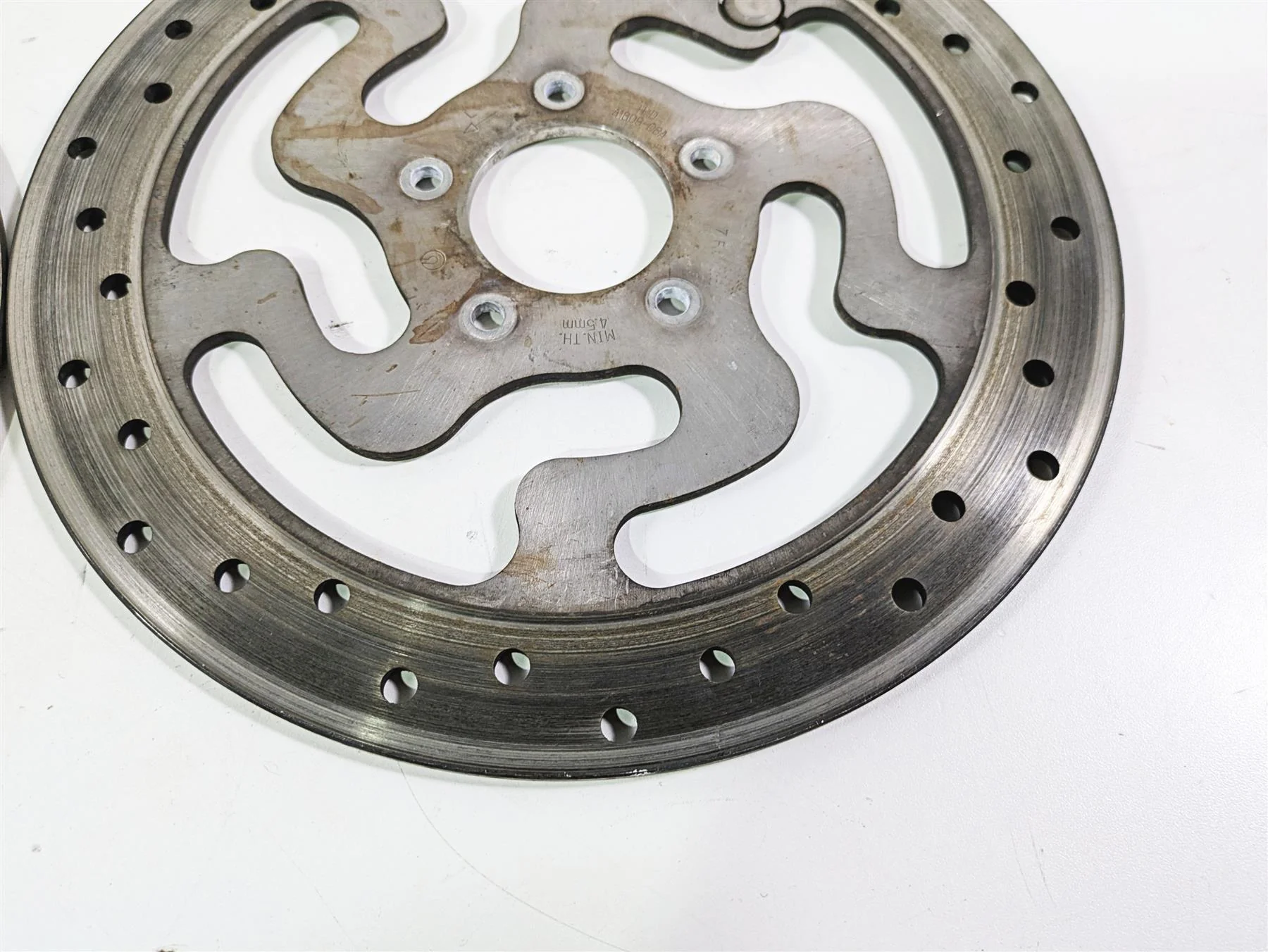 2010 Harley Touring FLHX Street Glide Front Brake Disc Rotor Set 41809-08A - Image 7